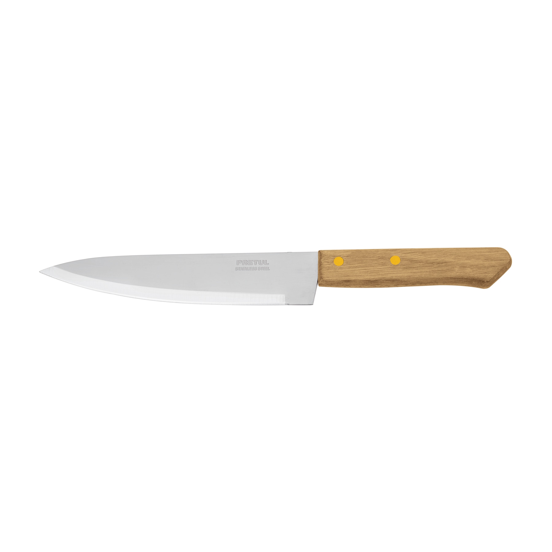 CUCHILLO DE CHEF 7' MANGO DE MADERA, PRETUL
