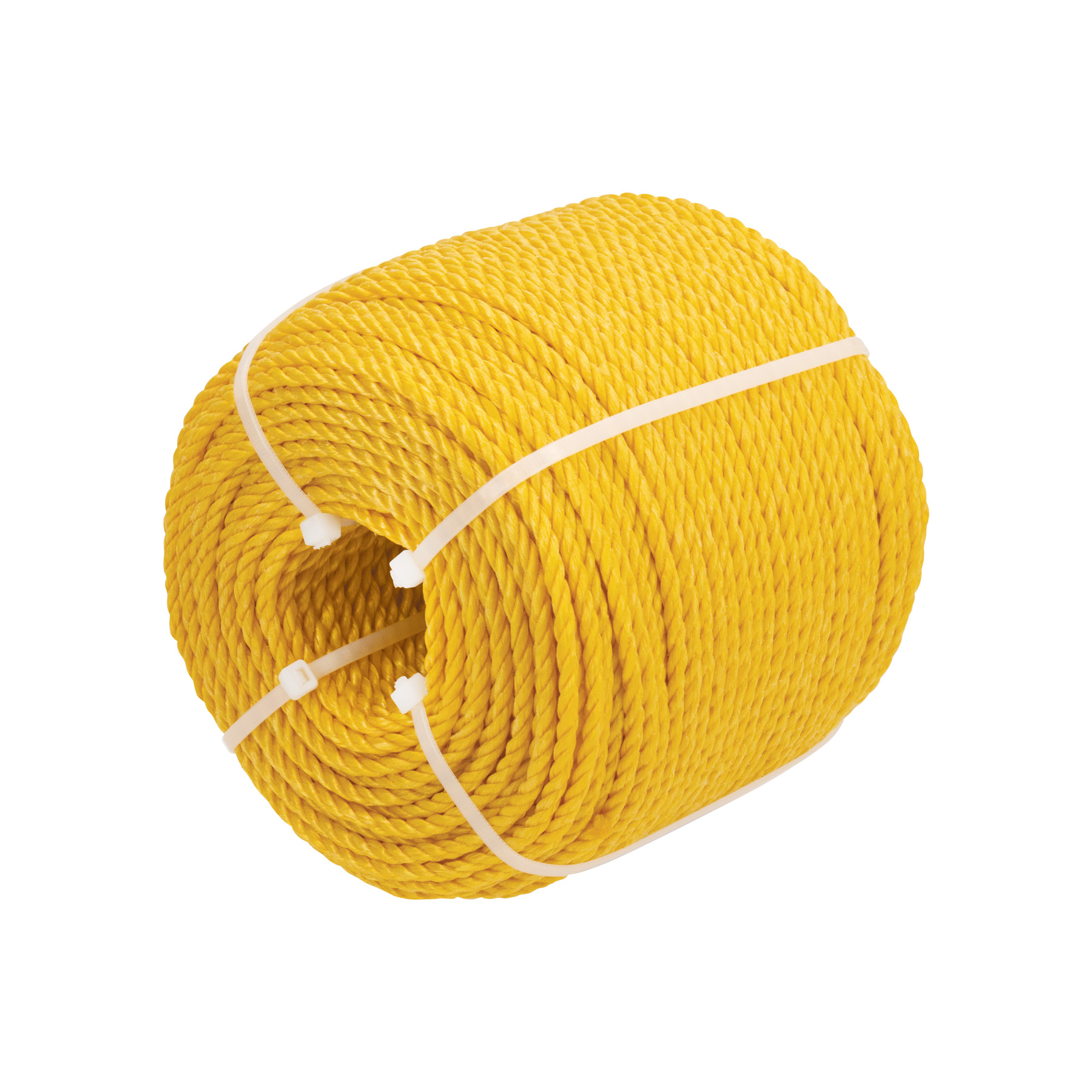 KILO DE CUERDA TORCIDA DE POLIPROPILENO AMARILLA DE 4 MM