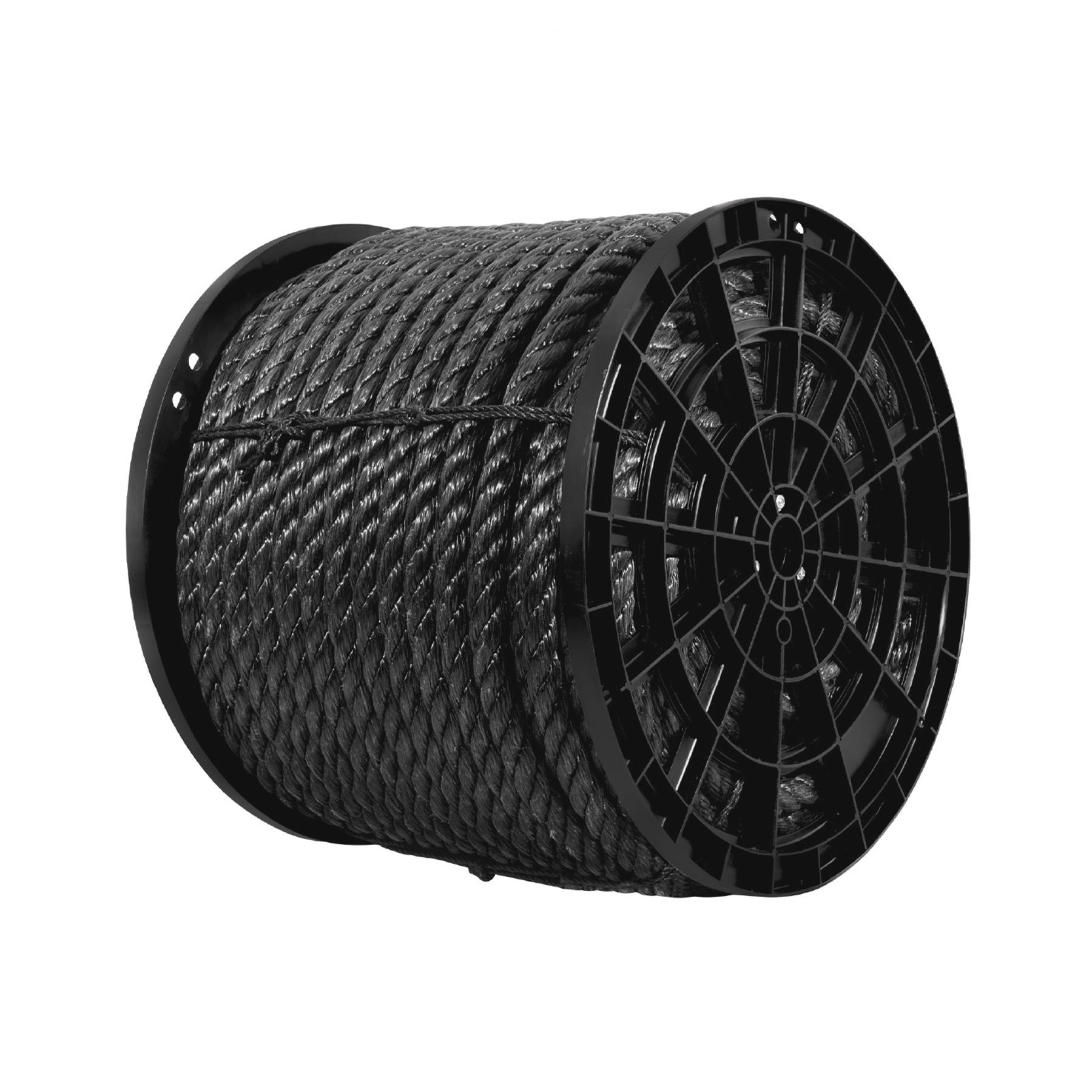 KILO CUERDA NEGRA PP 25 MM, ROLLO 30 KG