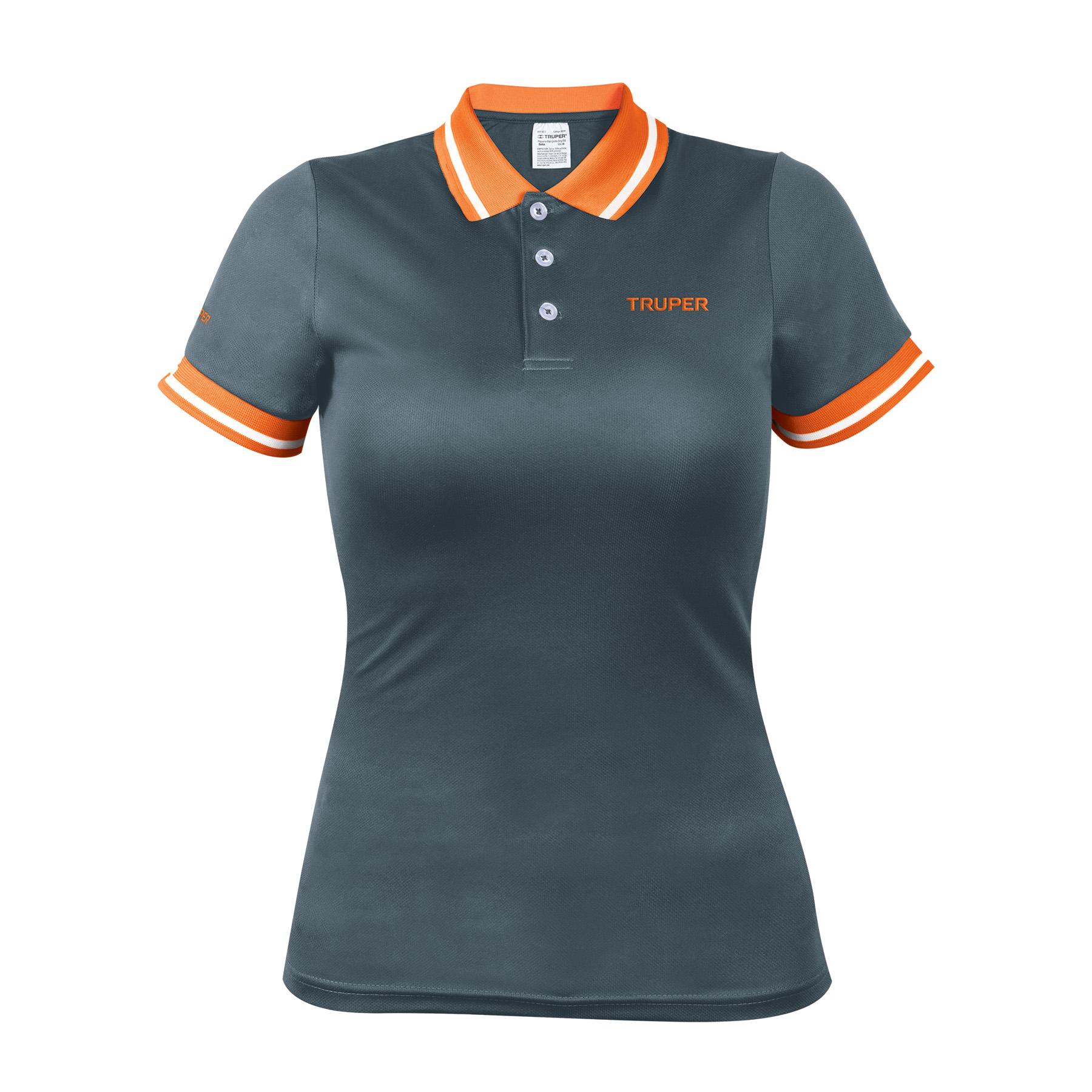 PLAYERA POLO PERFORMANCE GRIS, PARA DAMA, TALLA CH, TRUPER