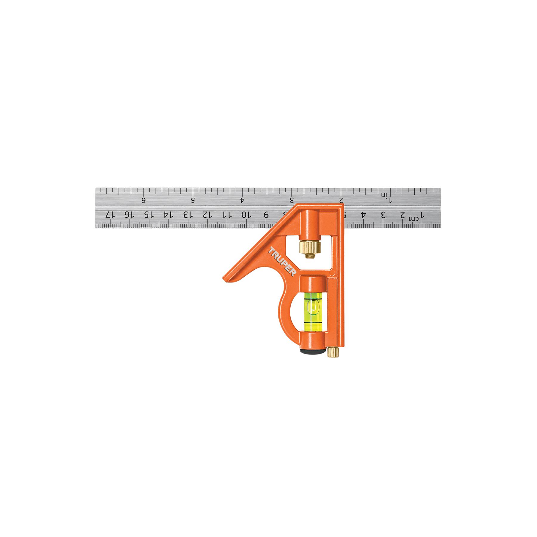ESCUADRA 7' DE COMBINACIÓN CON PUNZÓN PARA MARCAR, TRUPER