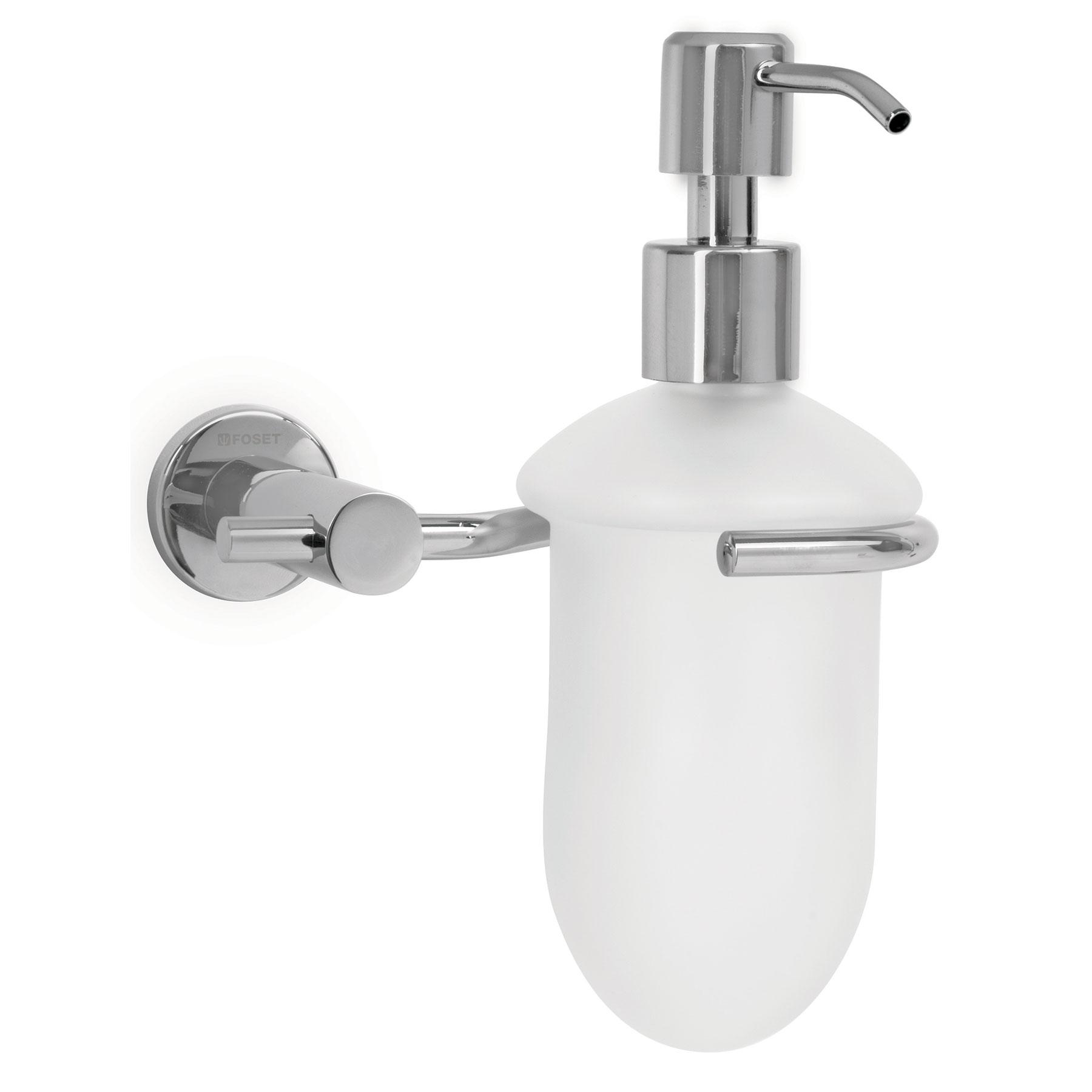 DISPENSADOR DE JABÓN A PARED EN ACABADO CROMO, FOSET ELEMENT