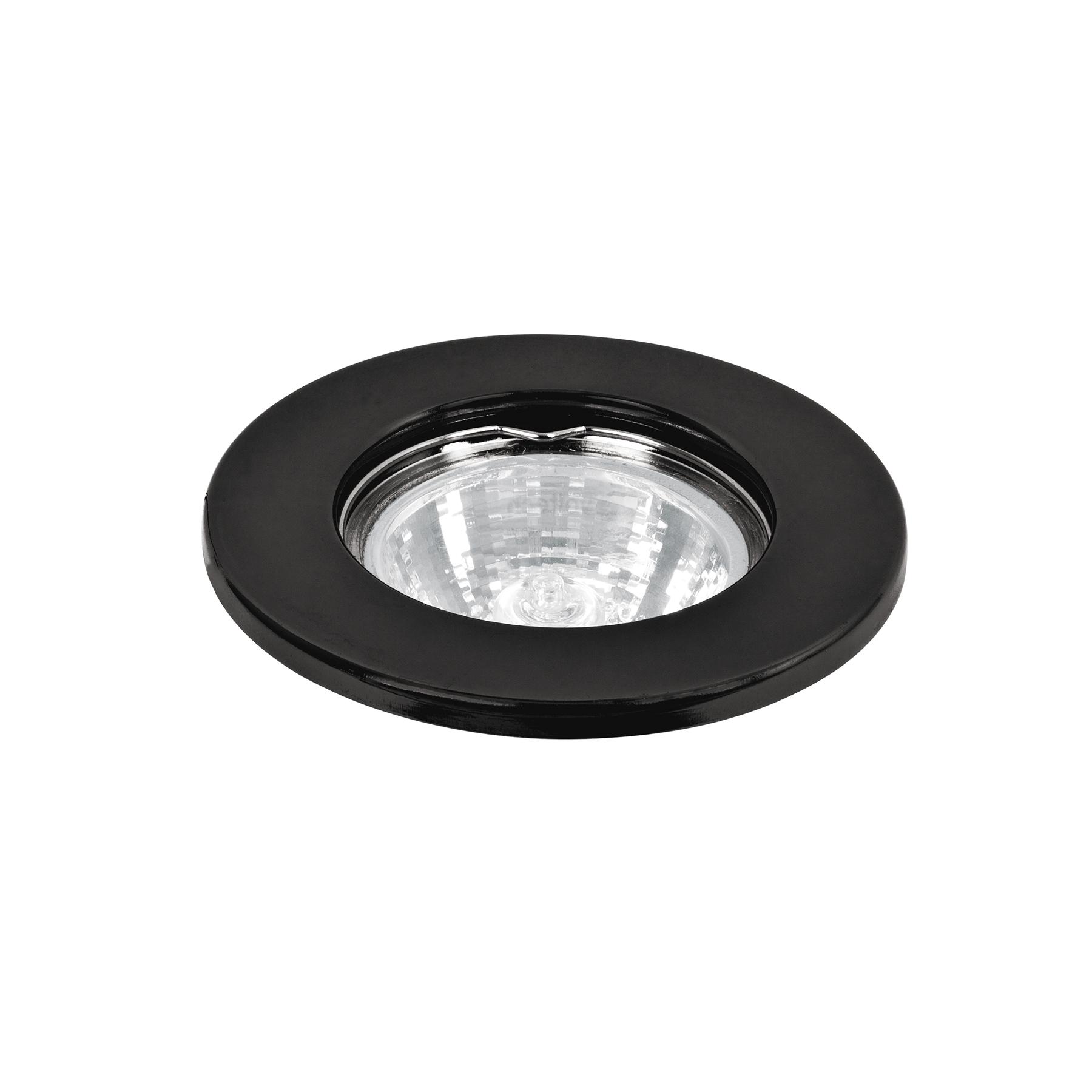 LUMINARIO REDONDO NEGRO SPOT FIJO, LÁMPARA NO INCLUIDA