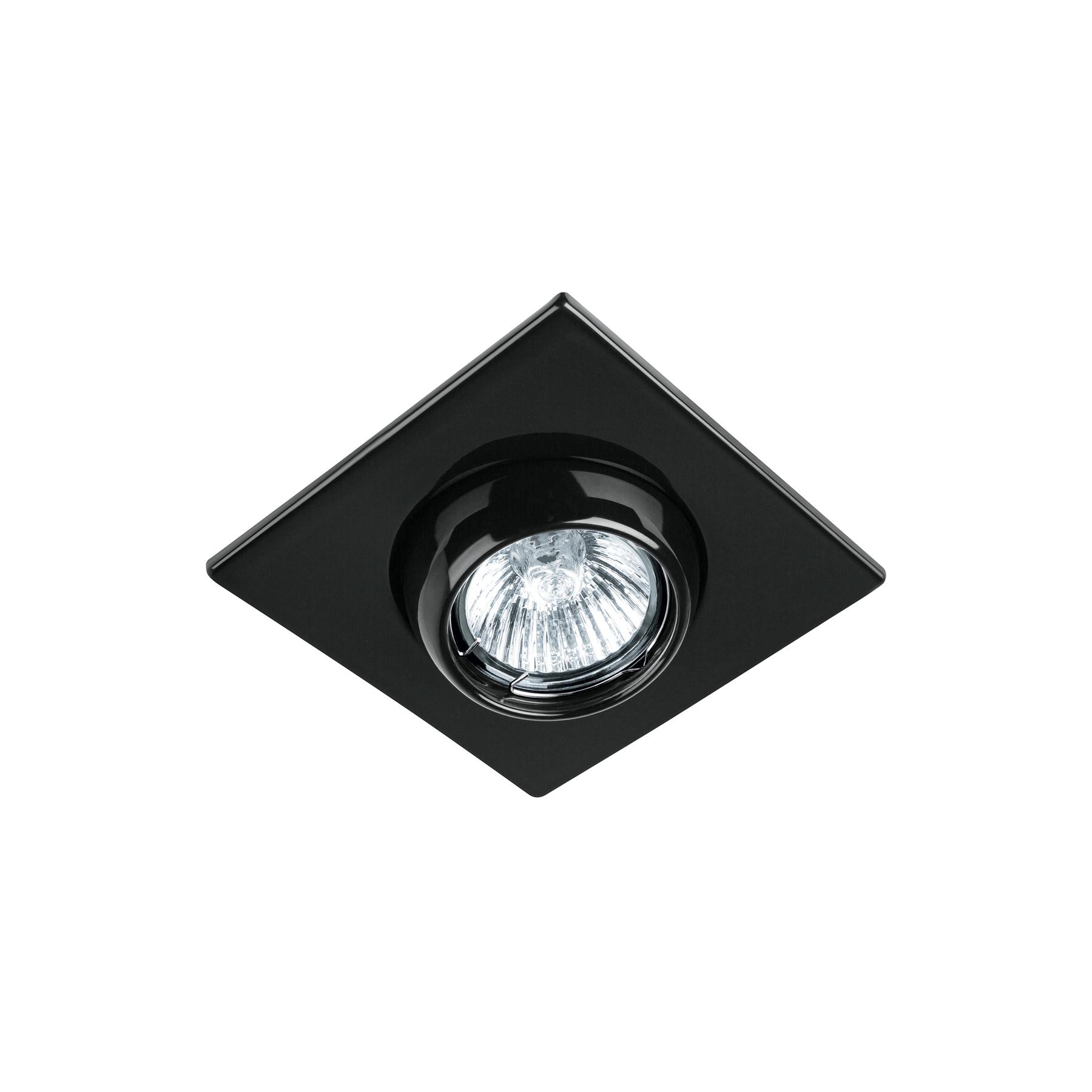 LUMINARIO CUADRADO NEGRO SPOT ESFÉRICO, LÁMPARA NO INCLUIDA