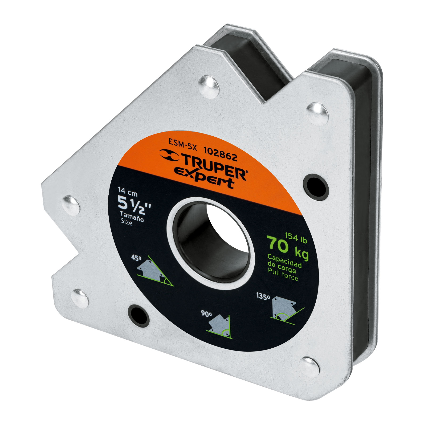 "ESCUADRA MAGNÉTICA 5"" PARA SOLDAR, CAPACIDAD 70 KG"