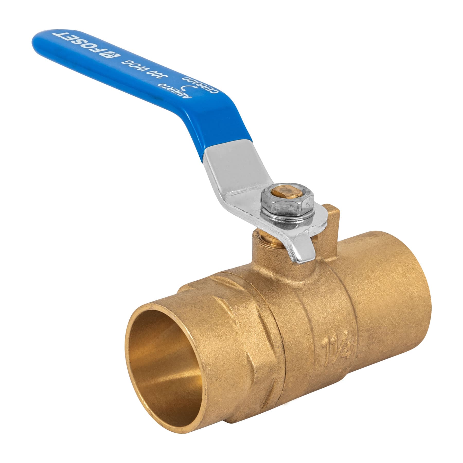 VÁLVULA DE ESFERA DE LATÓN, SOLDABLE 1-1/4', FOSET