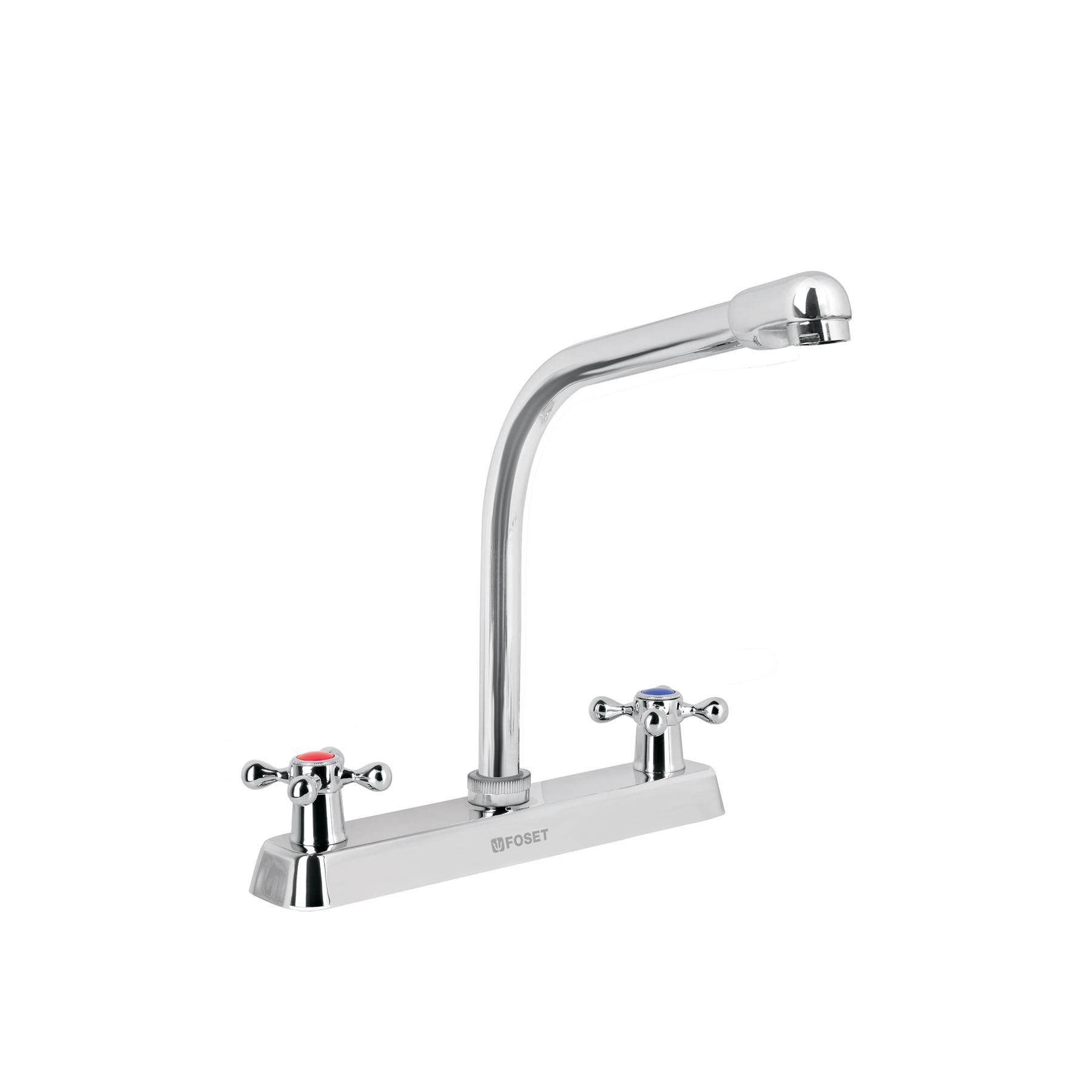 MEZCLADORA 8' P/FREGADERO, CUELLO COBRA, MANERALES CRUCETA