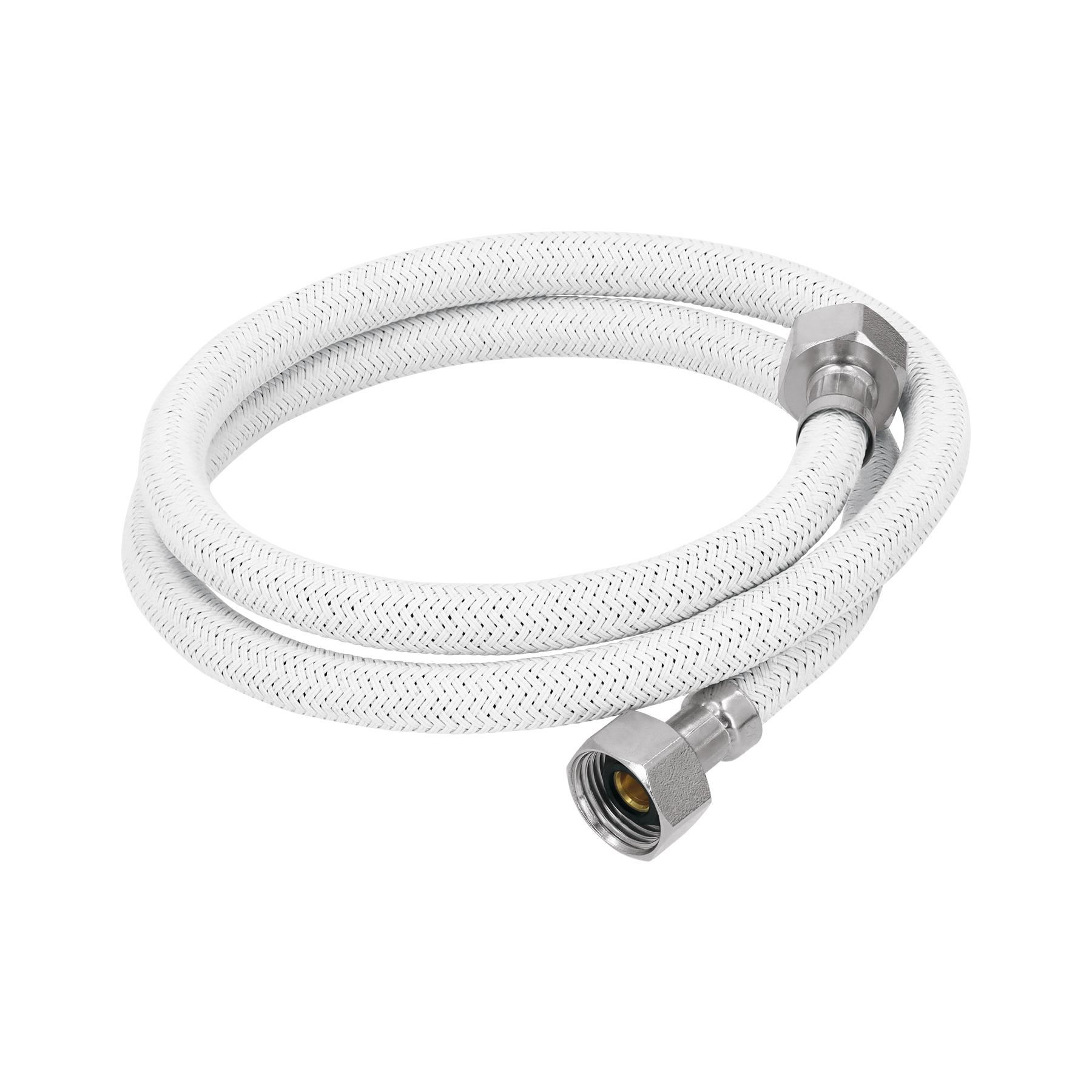 MANGUERA LAVABO/FREGADERO, VINILO BLANCO, 1/2'X1/2', 100 CM