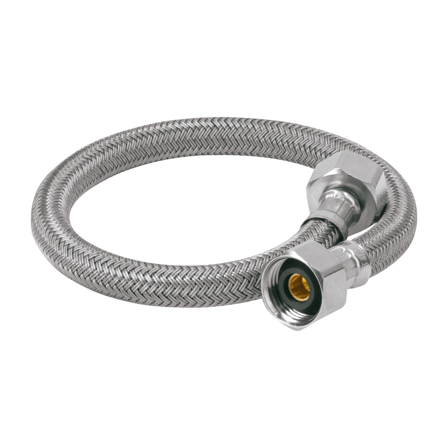 MANGUERA LAVABO/FREGADERO, VINILO GRIS, 1/2' X 1/2', 40 CM