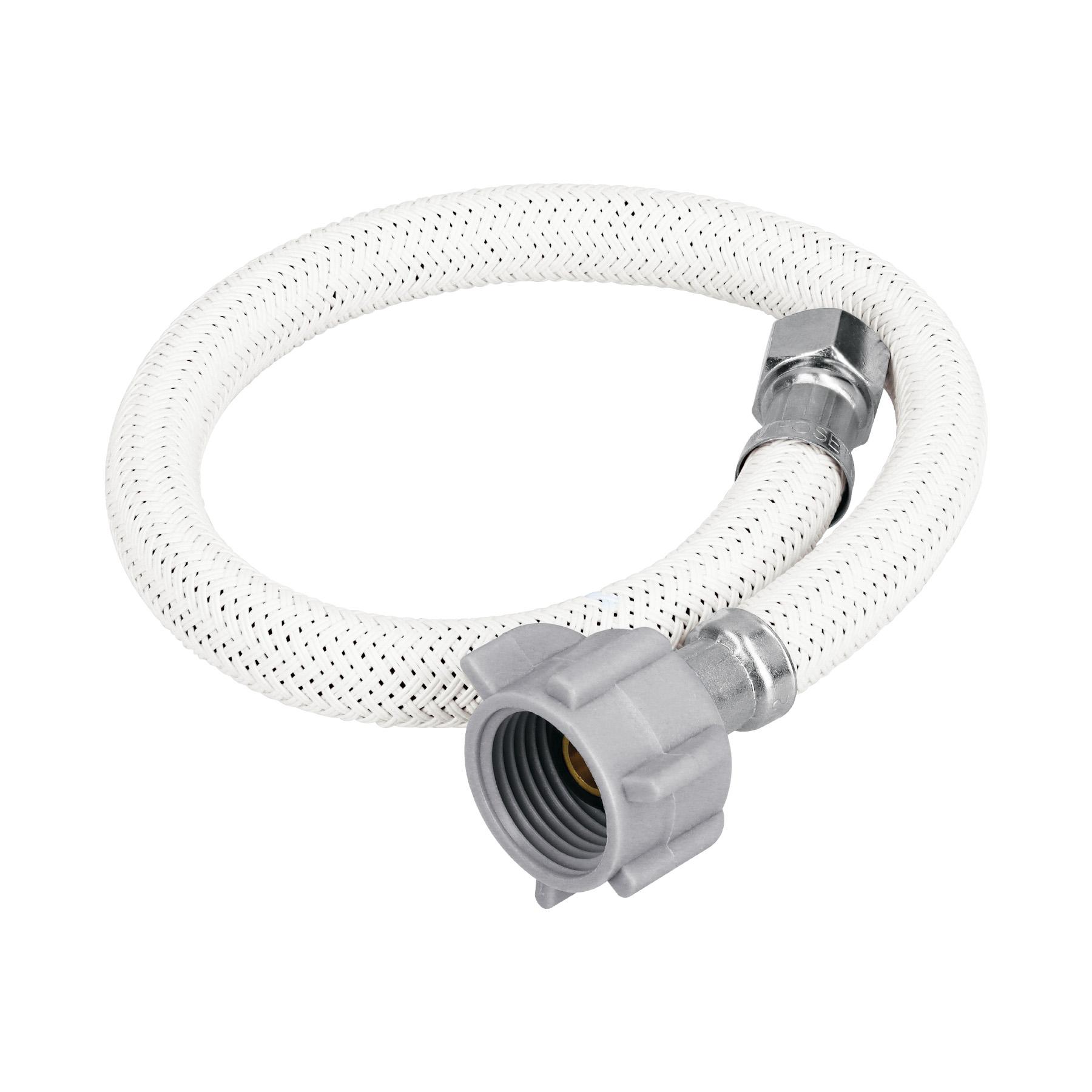 MANGUERA LAVABO/FREGADERO VINILO 40 CM CON. PLÁST. 1/2'X3/8'