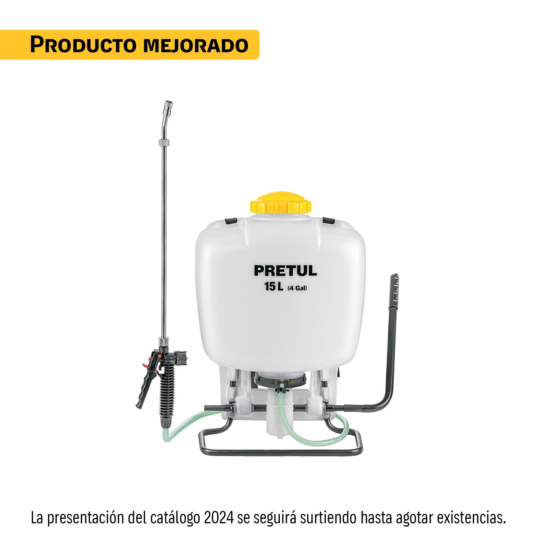 FUMIGADOR DE 15 L MANUAL DE MOCHILA, PRETUL