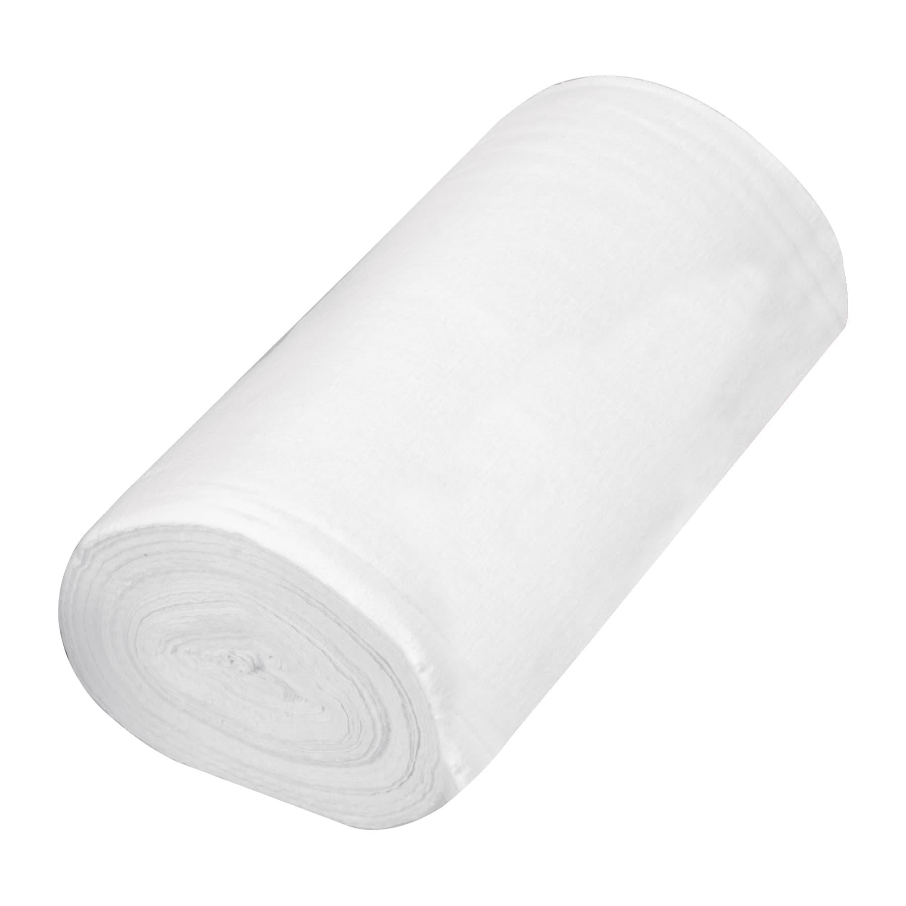 ROLLO DE 50 M DE FRANELA BLANCA DE ALGODÓN, KLINTEK
