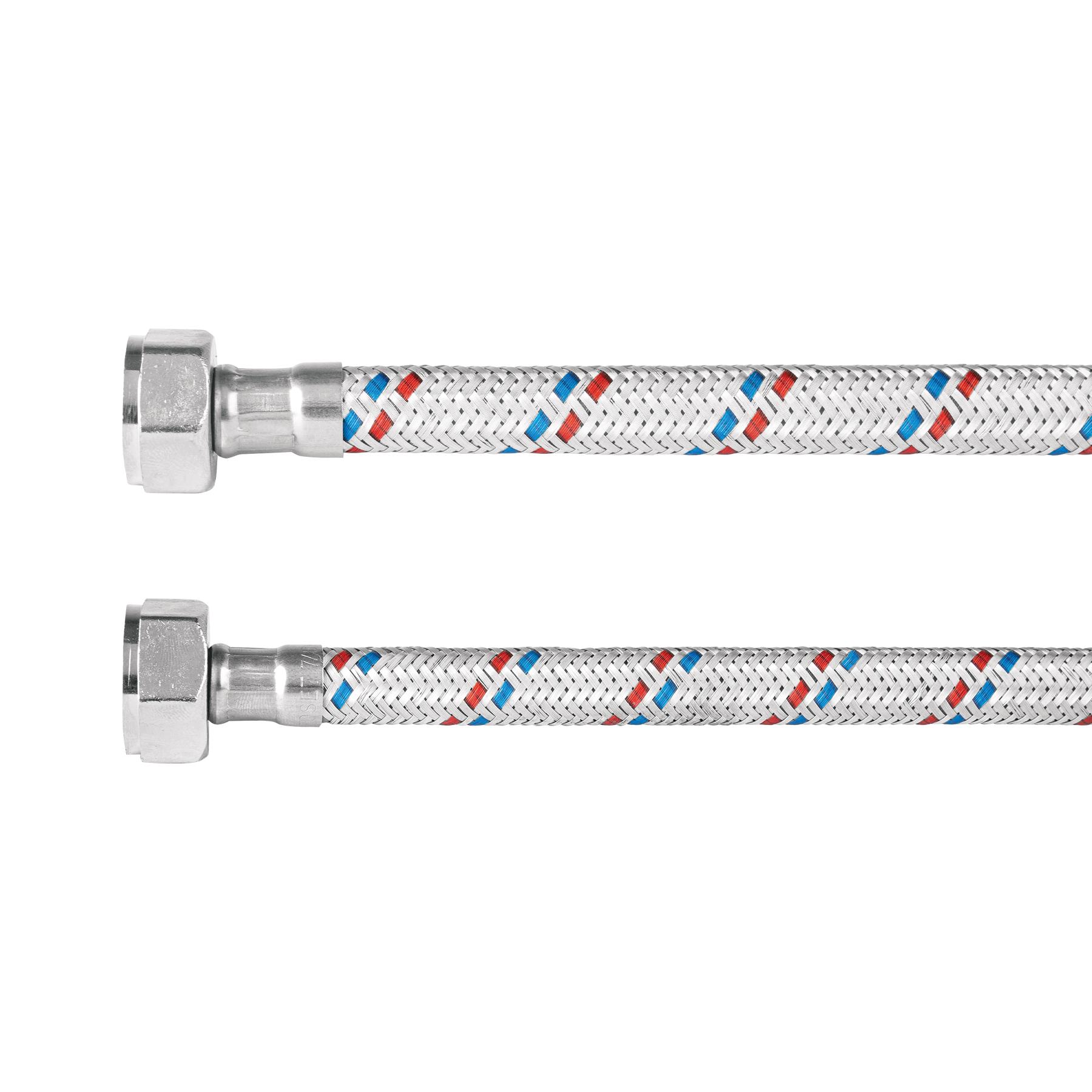 MANGUERA PARA WC, ALUMINIO, 1/2' X 7/8', 60 CM, FOSET BASIC