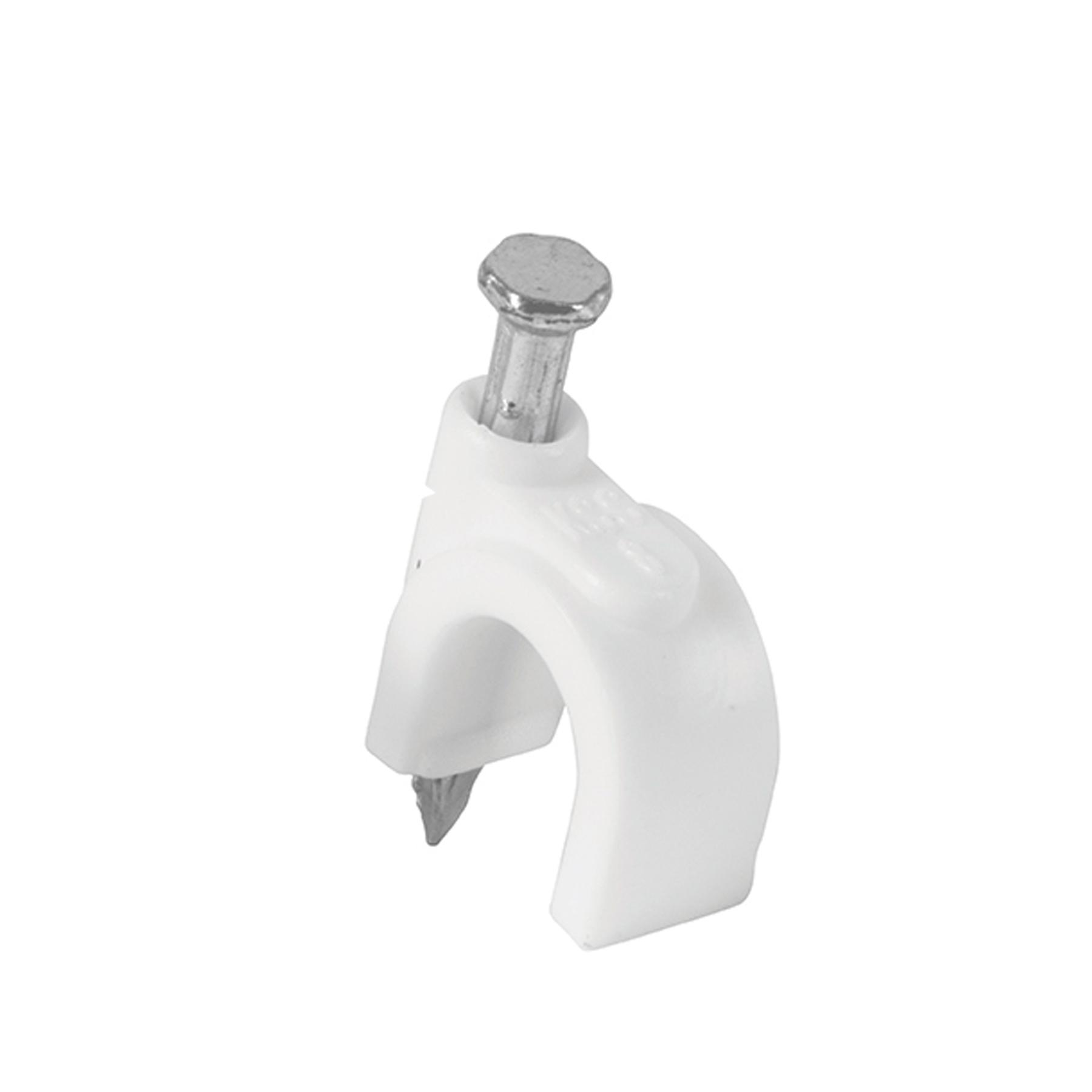 BOLSA CON 500 GRAPAS BLANCAS DE 10 MM PARA CABLE REDONDO