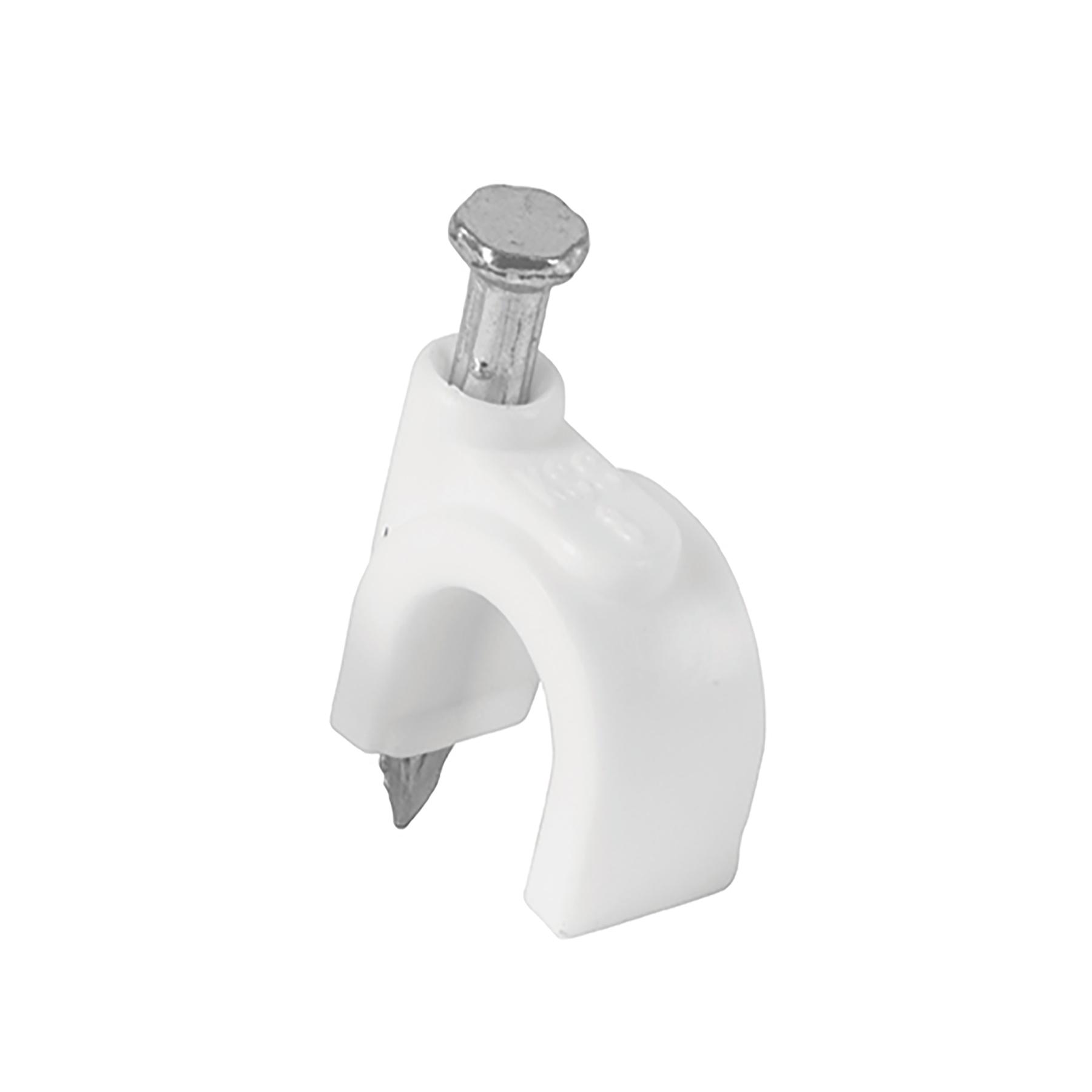 BOLSA CON 20 GRAPAS BLANCAS DE 8 MM PARA CABLE REDONDO