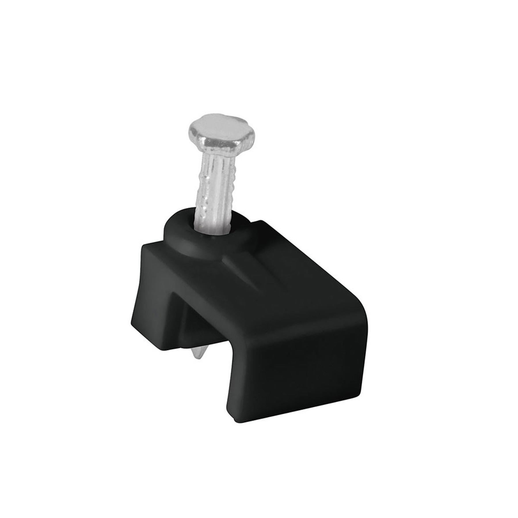 BOLSA CON 20 GRAPAS NEGRAS DE 5 X 8.5 MM PARA CABLE PLANO