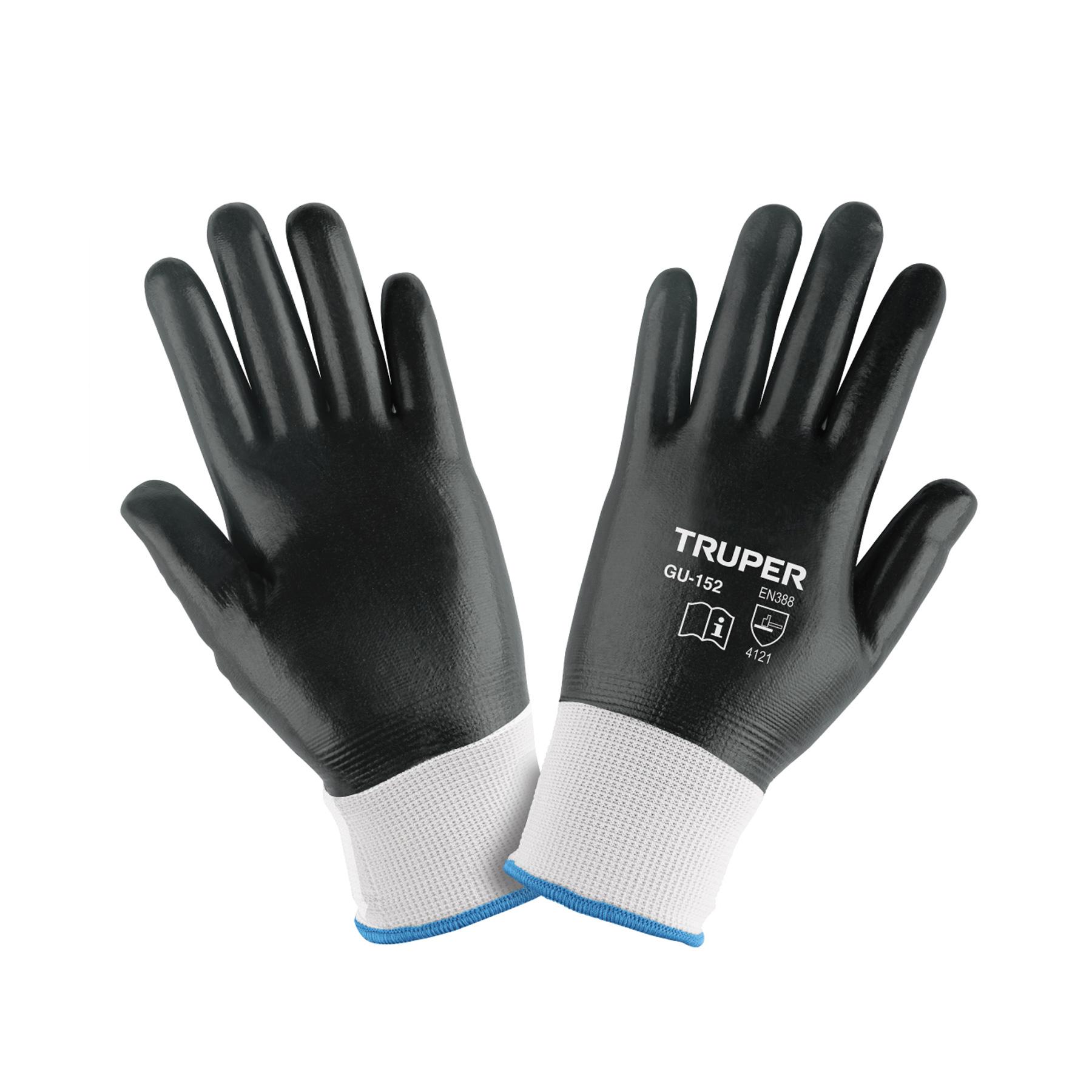 GUANTES DE POLIÉSTER CON RECUBRIMIENTO DE NITRILO, M, TRUPER