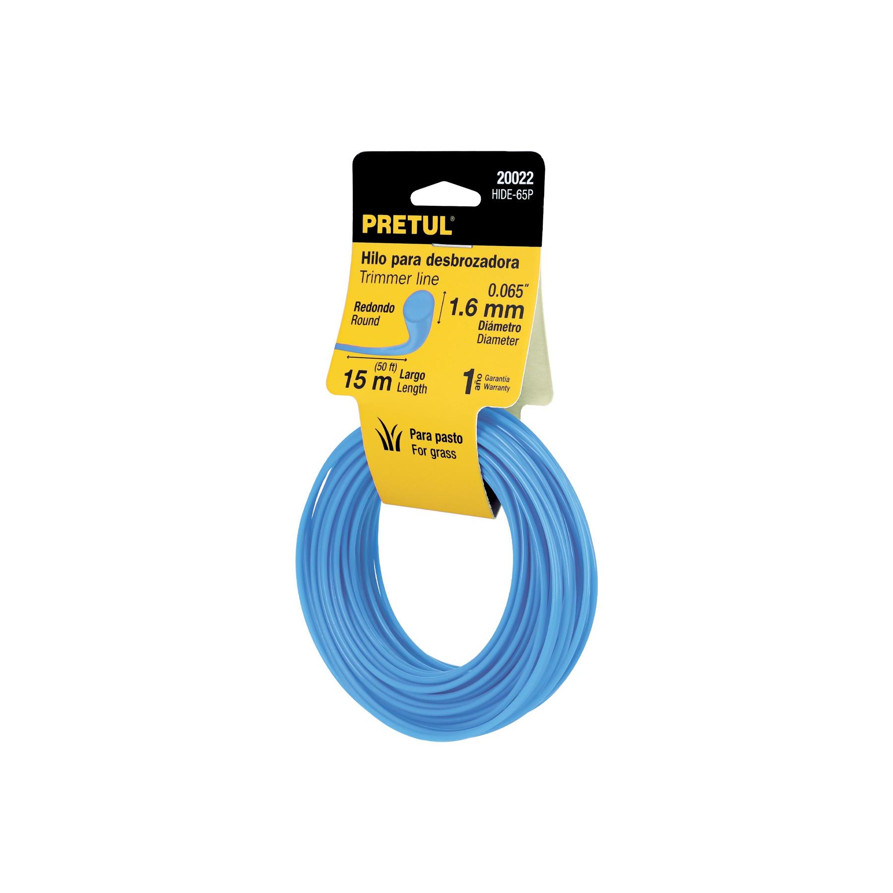 ROLLO DE HILO PARA DESBROZADORA, 1.6 MM X 15 M, PRETUL