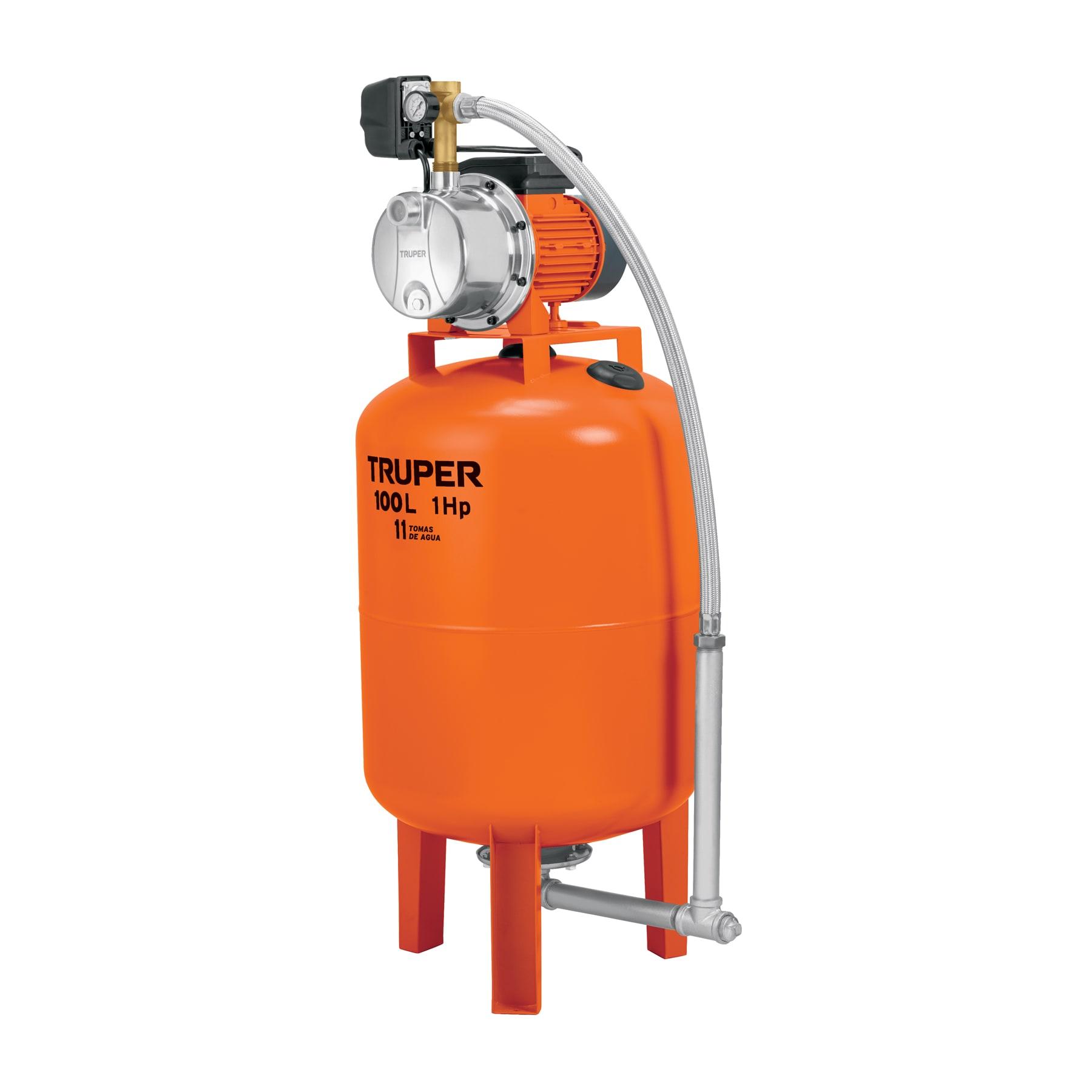 BOMBA HIDRONEUMÁTICA 1 HP, 100 LITROS, TRUPER