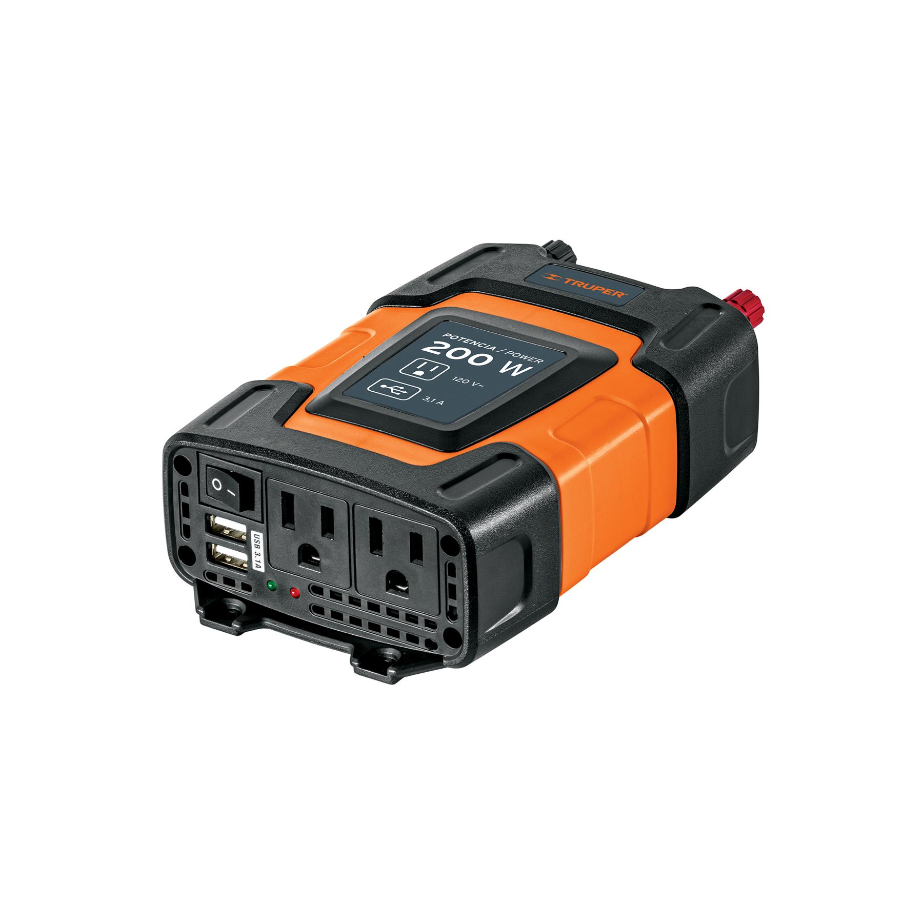 INVERSOR DE CORRIENTE 200 W, TRUPER