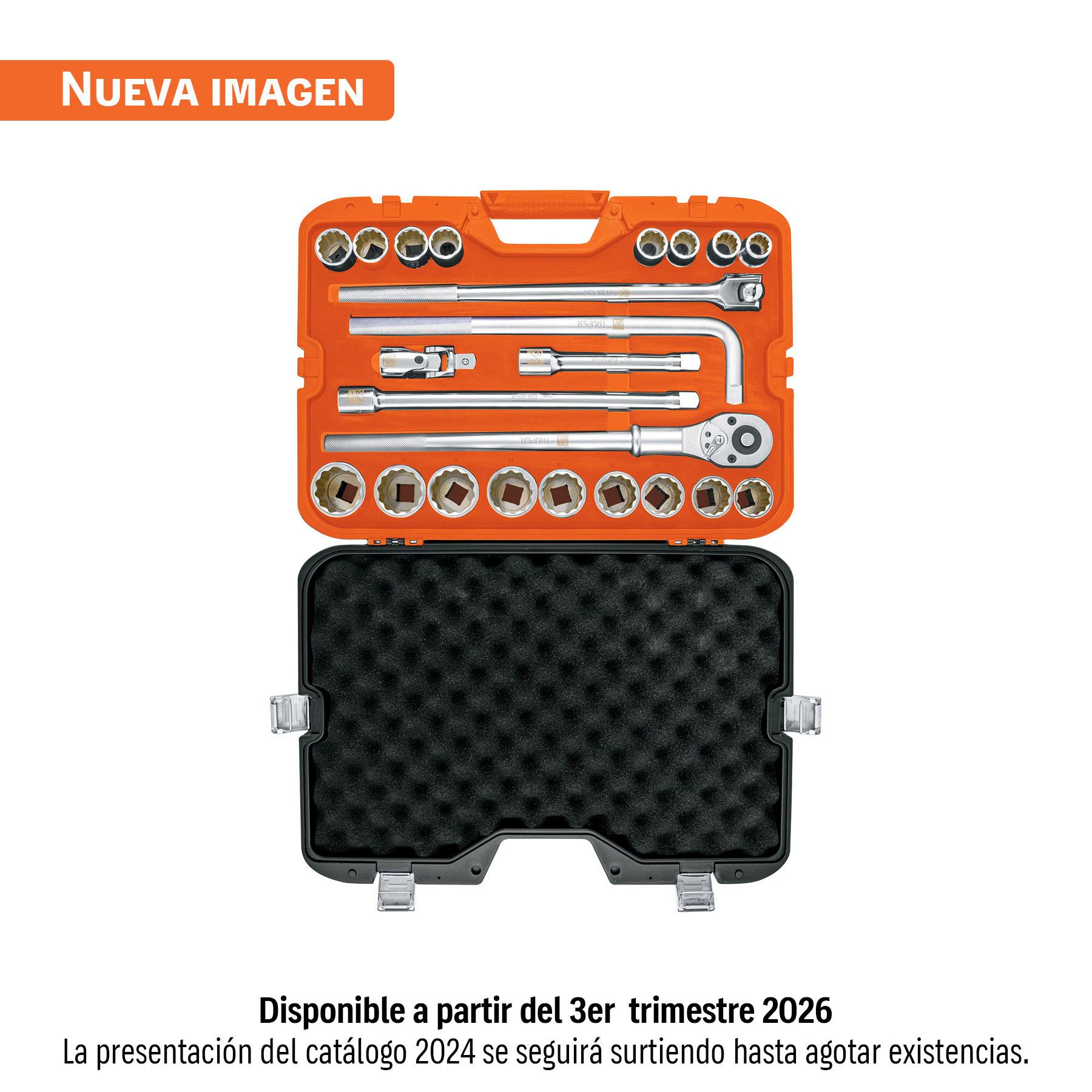 JUEGO DE 23 HERRAMIENTAS CUADRO 3/4' MM PARA MECÁNICO