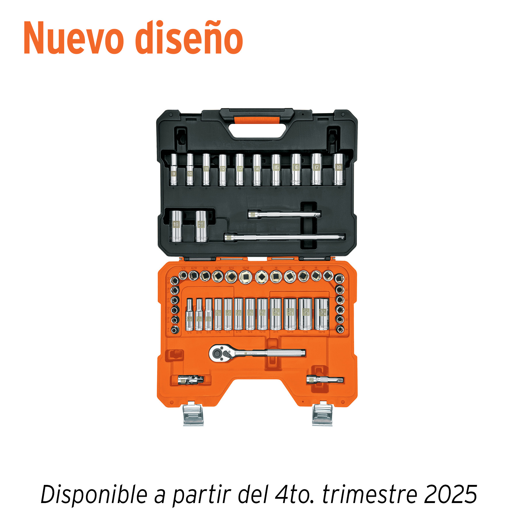 "JUEGO DE AUTOCLÉ CUADRO 3/8"", 53 PIEZAS, STD Y MM"