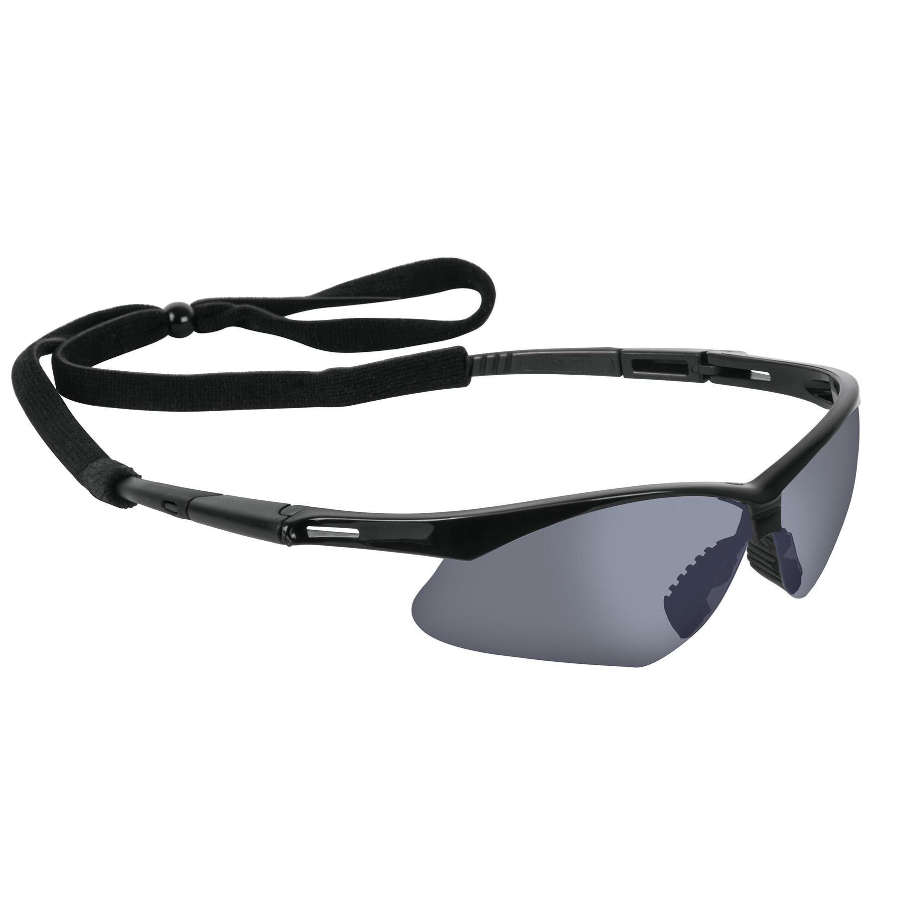 LENTES SEGURIDAD ESPEJO PLATA C/CORDÓN AJUSTABLE, SPORT
