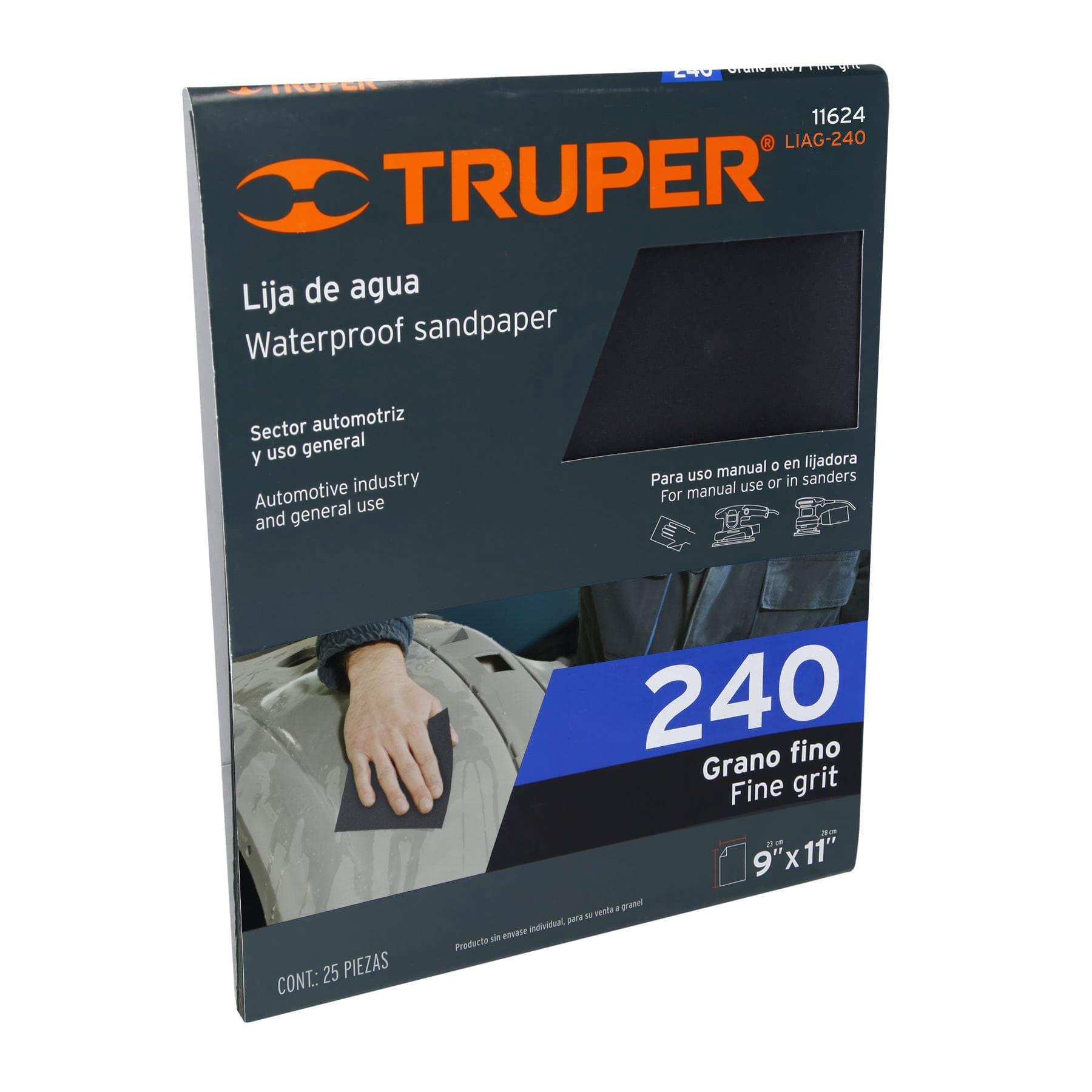 LIJA DE AGUA GRANO 240 DE CARBURO DE SILICIO, TRUPER