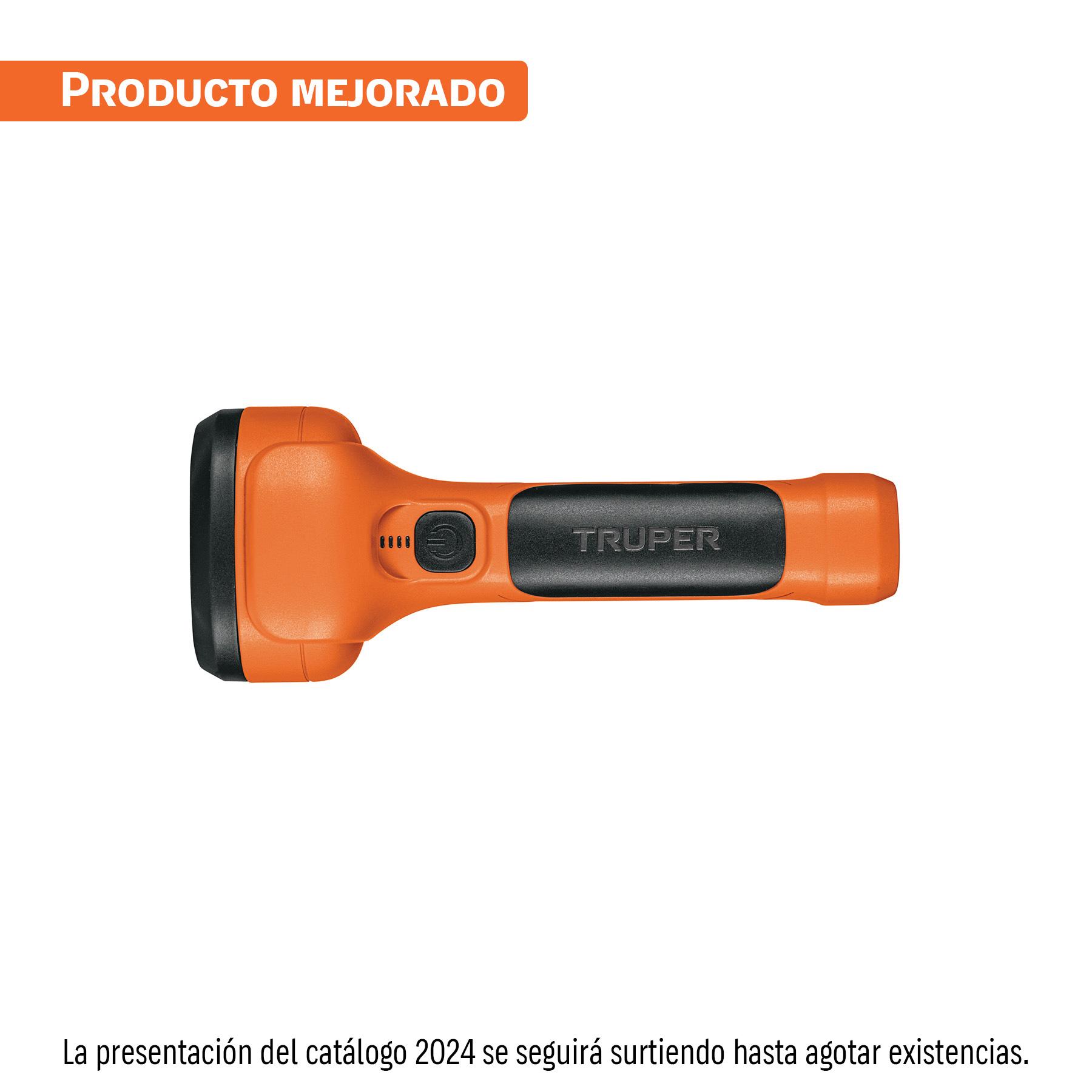 LINTERNA PLÁSTICA 1 LED 200 LM RECARGABLE, TRUPER