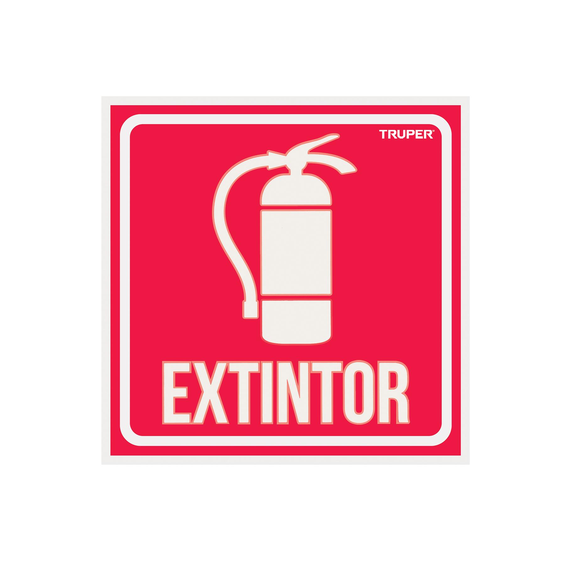 LETRERO DE SEÑALIZACIÓN 'EXTINTOR', 19 X 19 CM, TRUPER