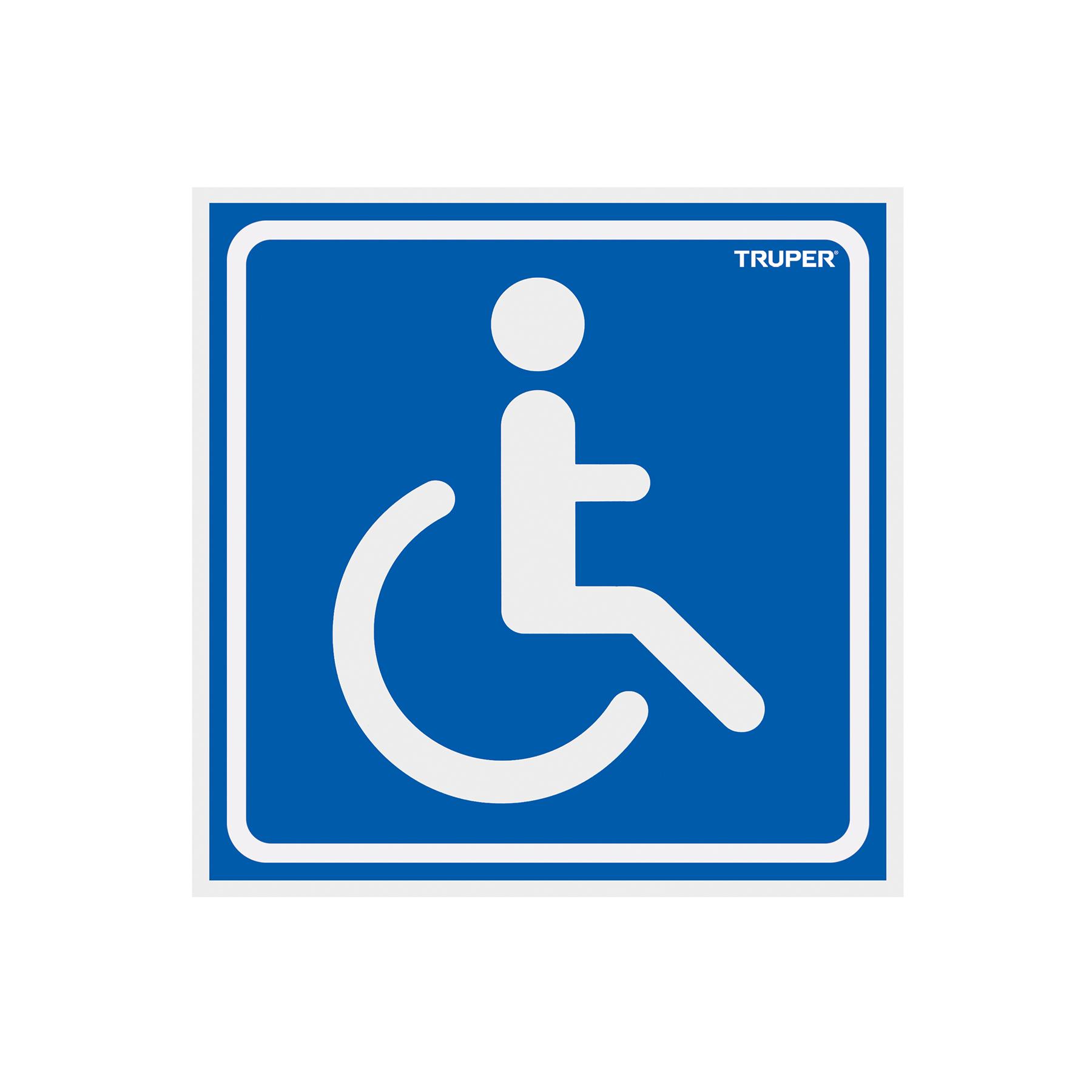 LETRERO 'EXCLUSIVO PERSONAS CON DISCAPACIDAD',19X19CM