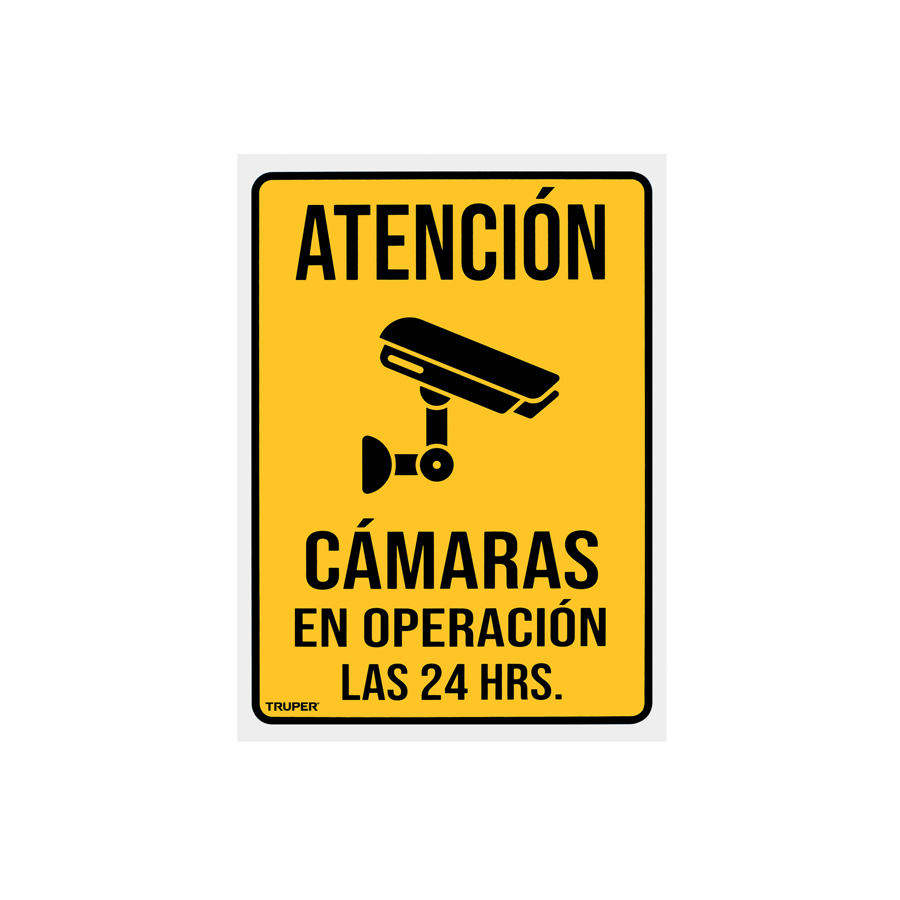 "LETRERO PLÁSTICO DE ADVERTENCIA ""CÁMARAS EN OPERACIÓN"""