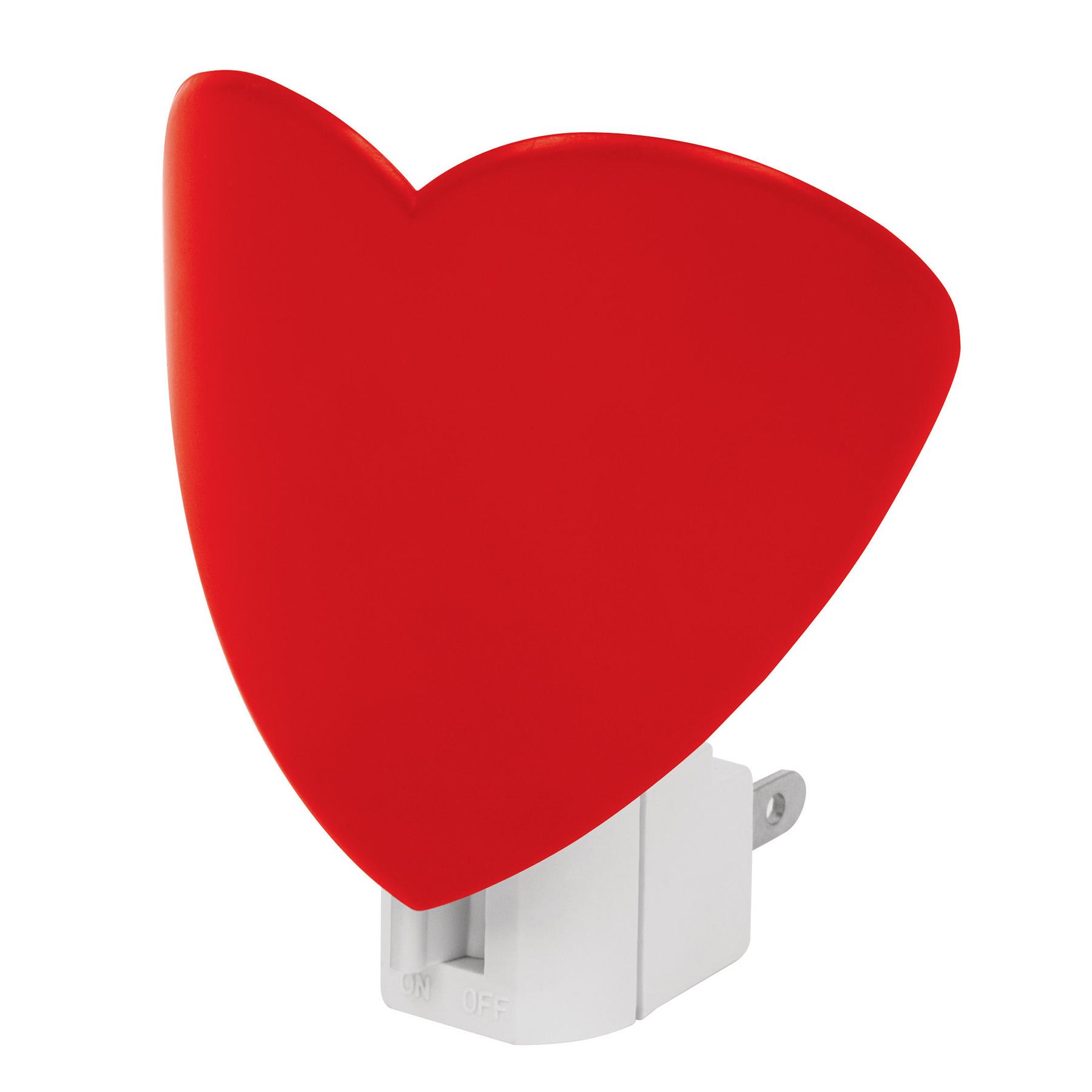 LUZ DE NOCHE CON LÁMPARA E12, CORAZÓN, VOLTECK