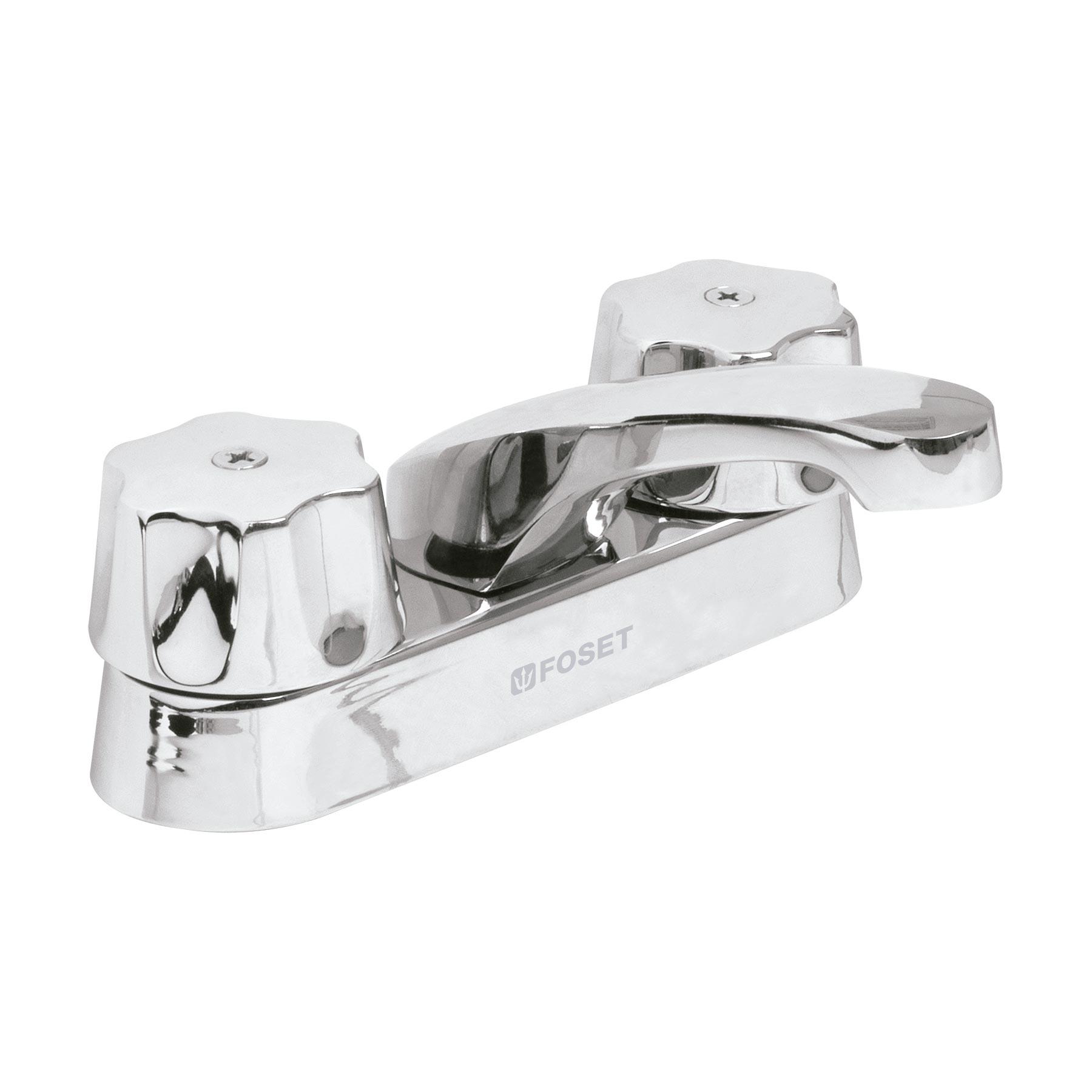 MEZCLADORA 4' PARA LAVABO, NARIZ LARGA, CARTUCHO COMPRESIÓN