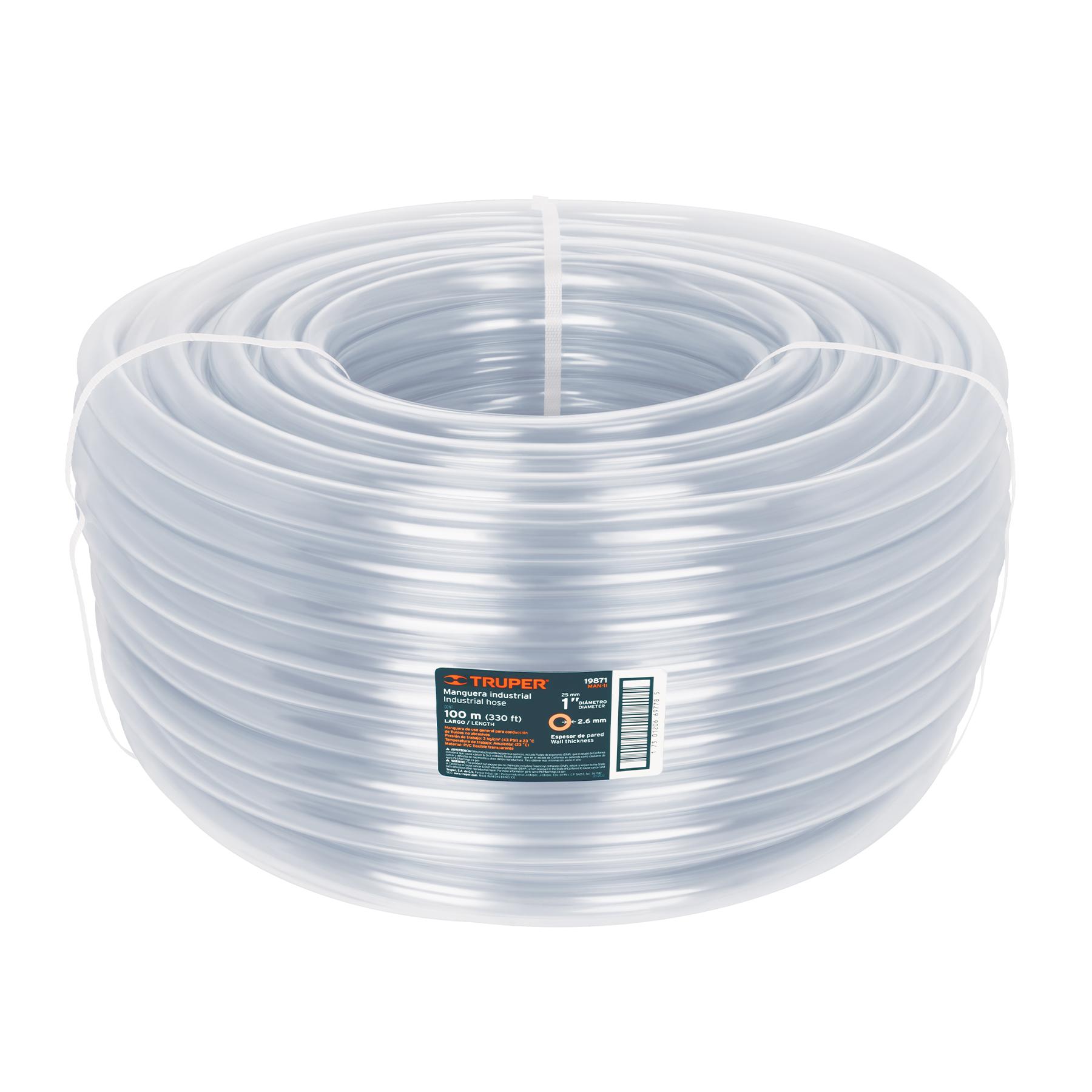 METRO DE MANGUERA 1' INDUSTRIAL EN ROLLO DE 100 M, TRUPER