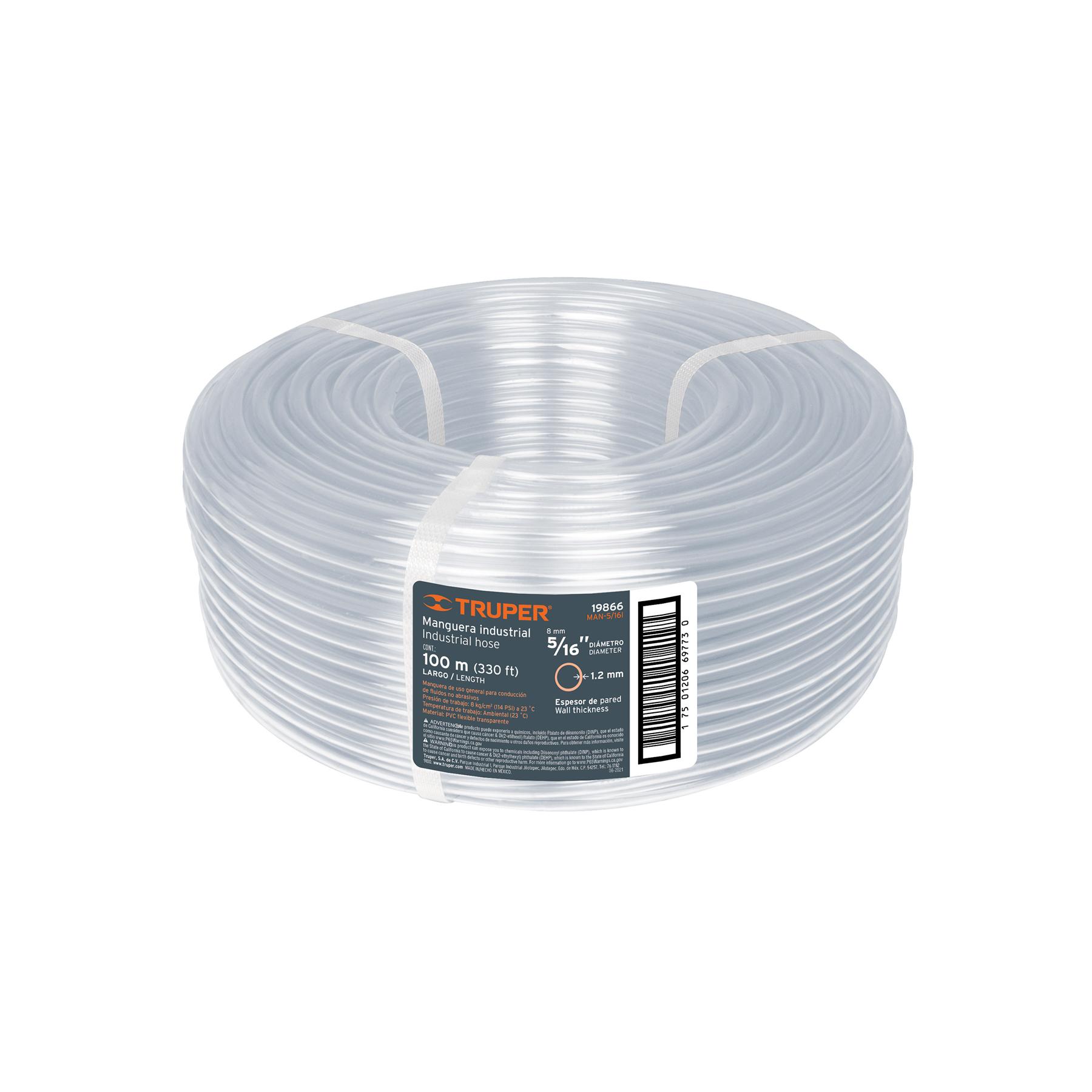 METRO DE MANGUERA 5/16' INDUSTRIAL EN ROLLO DE 100 M, TRUPER
