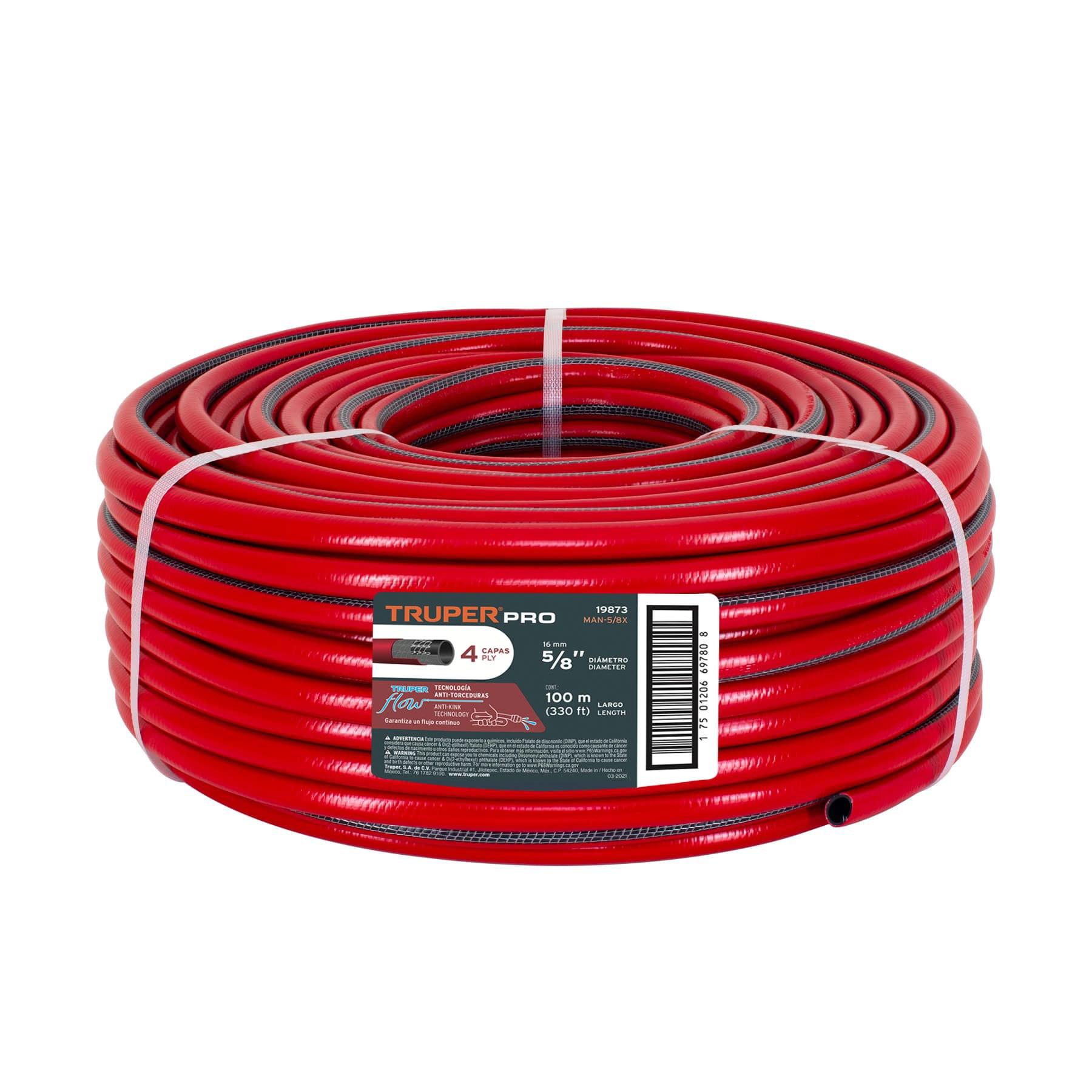 METRO DE MANGUERA 5/8' 4 CAPAS EN ROLLO DE 100 M, TRUPER