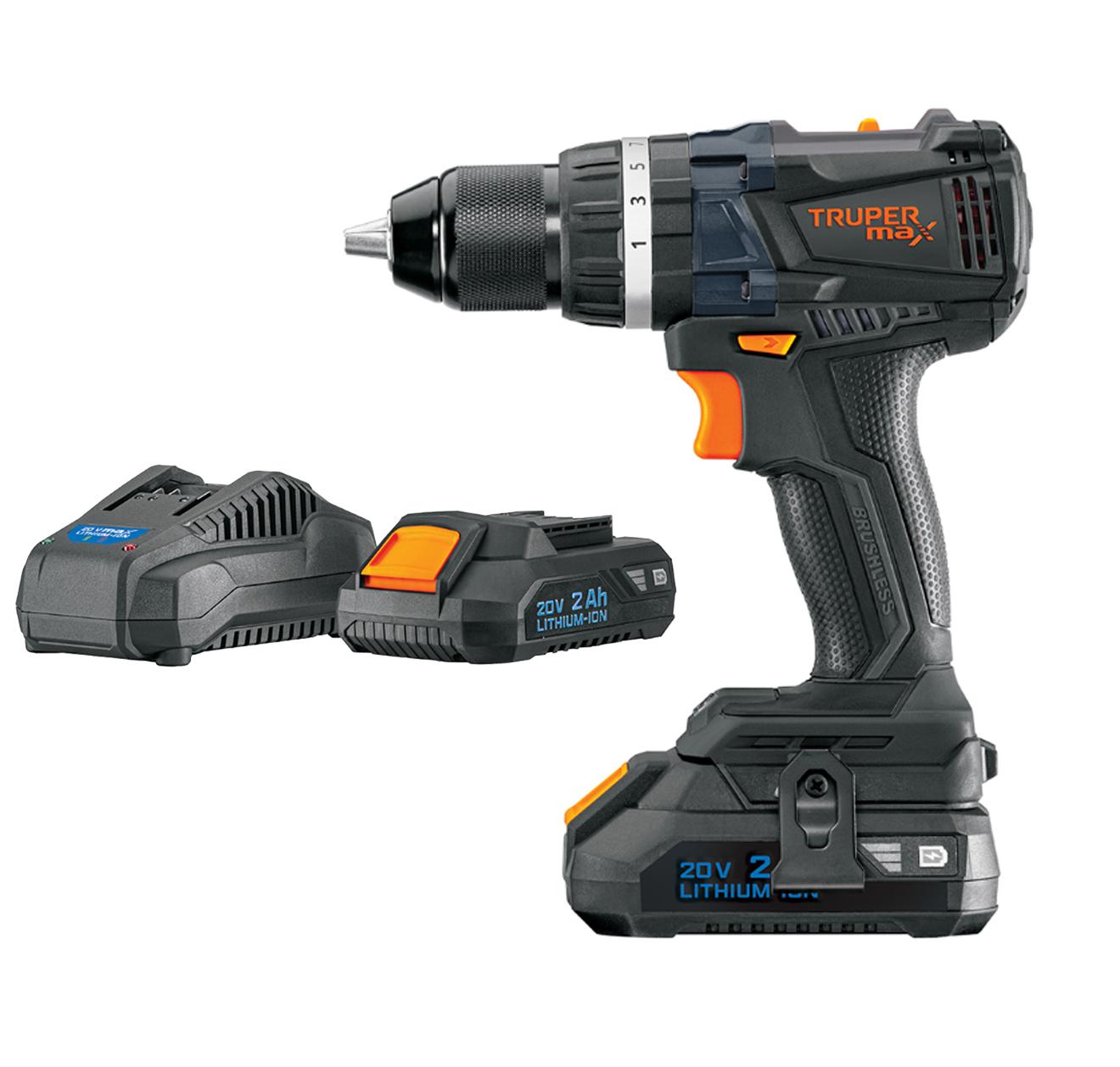 ROTOMARTILLO INALÁMBRICO 1/2', 20V, SIN CARBONES, TRUPER MAX