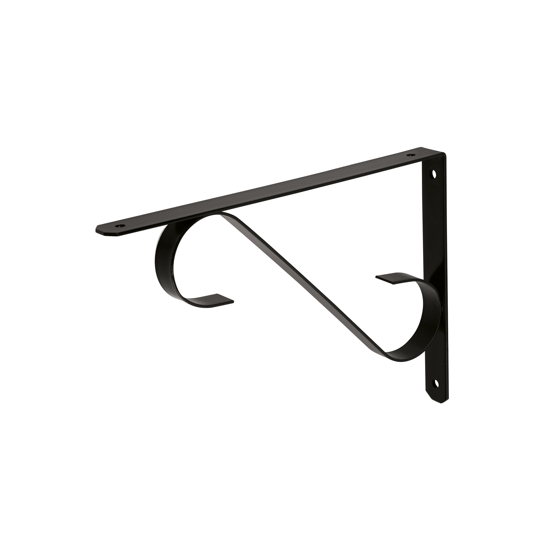 MÉNSULA REFORZADA NEGRA DISEÑO COLONIAL 11 X 8', FIERO