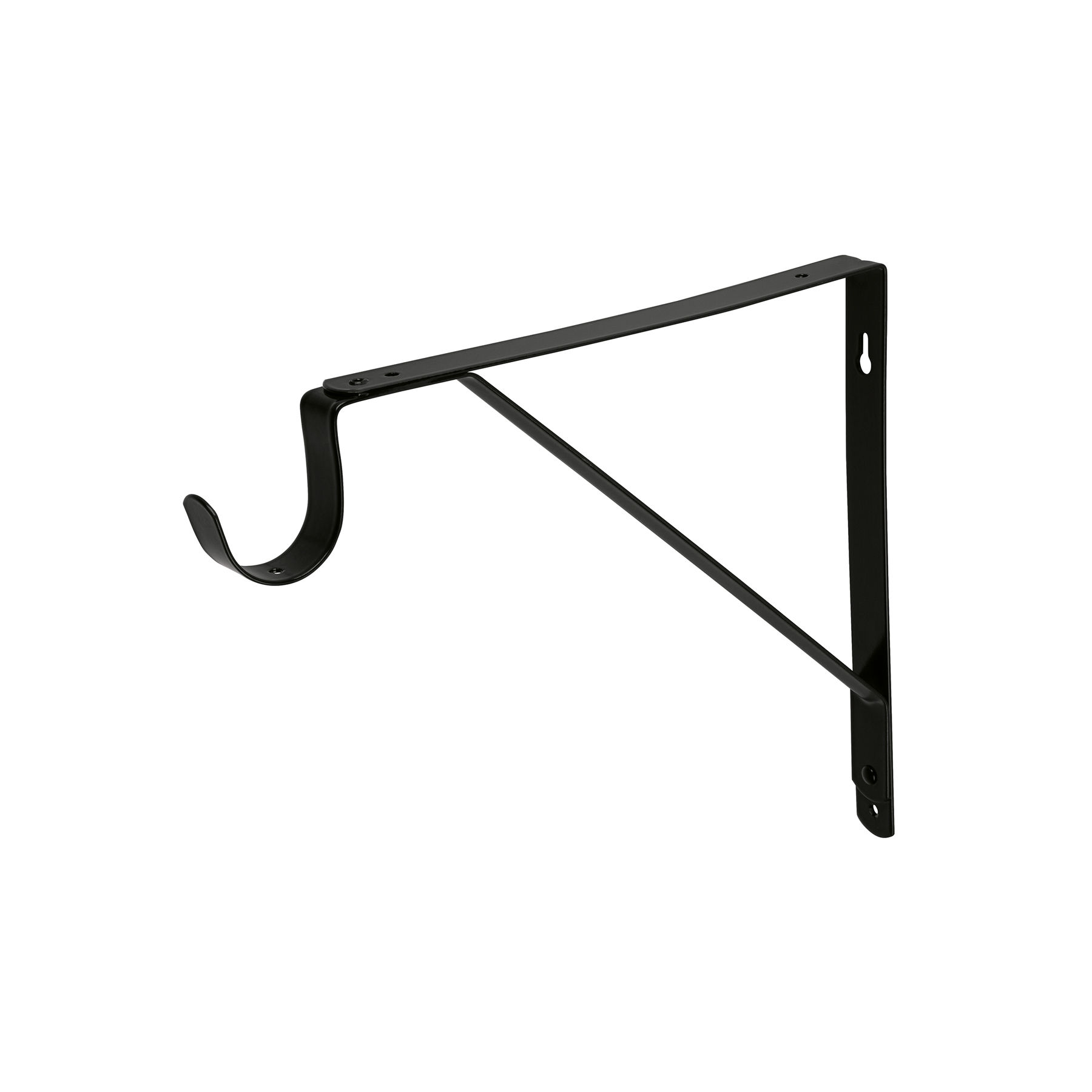 MÉNSULA REFORZADA NEGRA 11 X 12' CON GANCHO, FIERO