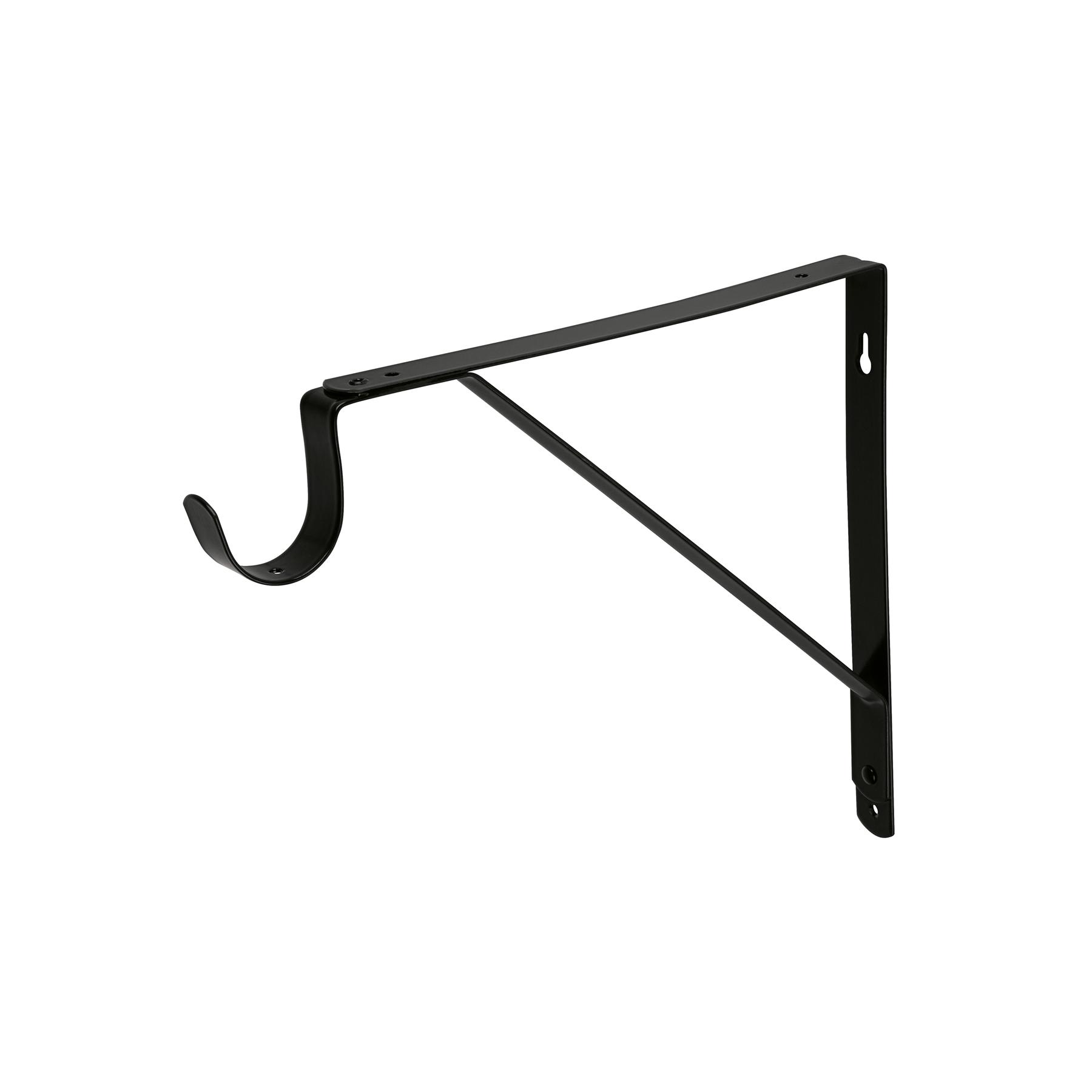 MÉNSULA REFORZADA NEGRA 11 X 12' CON GANCHO, FIERO