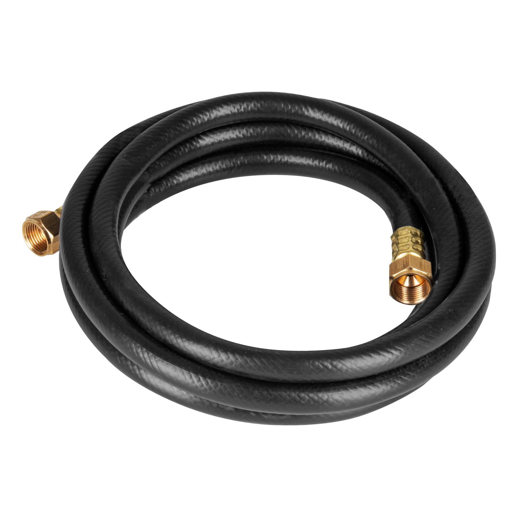 MANGUERA PARA GAS 3/8' FLEXIBLE NEGRA DE 3 M, CON CONEXIÓN