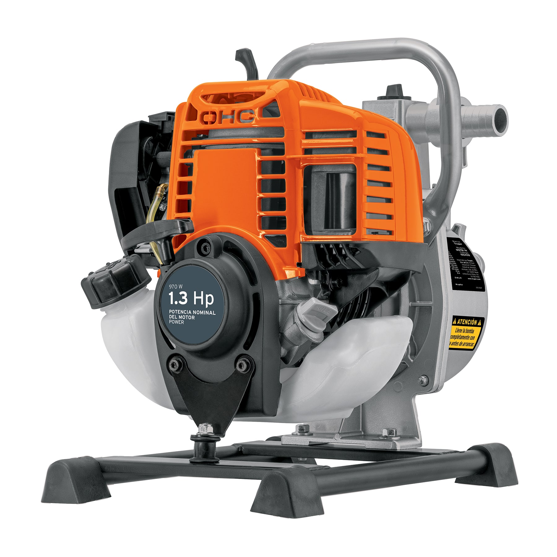 MOTOBOMBA PARA AGUA PARA USO AGRICOLA 1.3 HP GASOLINA 1X1, 4 TIEMPOS