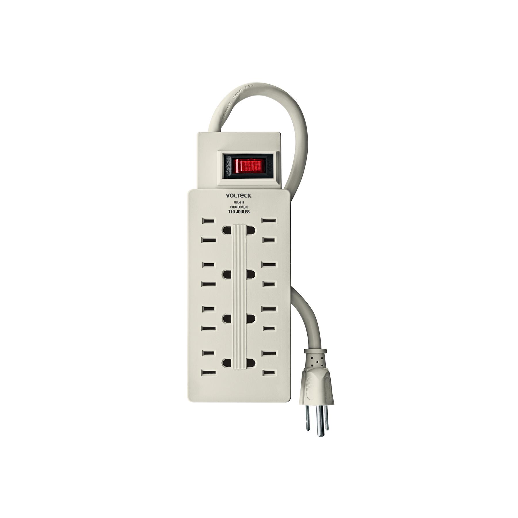 MULTICONTACTO 14 AWG 8 ENTRADAS SUPRESOR DE PICOS 110 JOULES