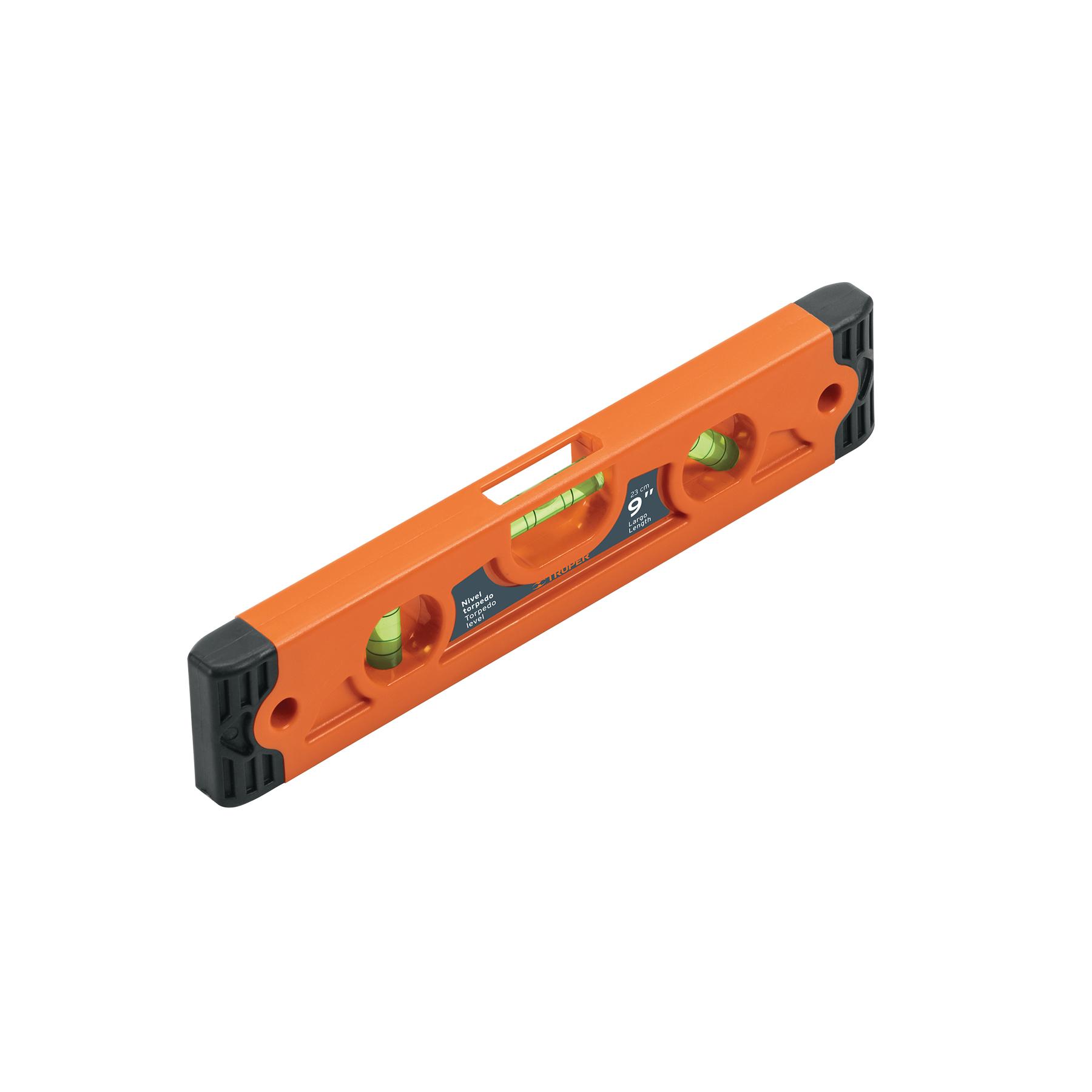 NIVEL TORPEDO DE 9' MAGNÉTICO CUERPO DE ABS, TRUPER