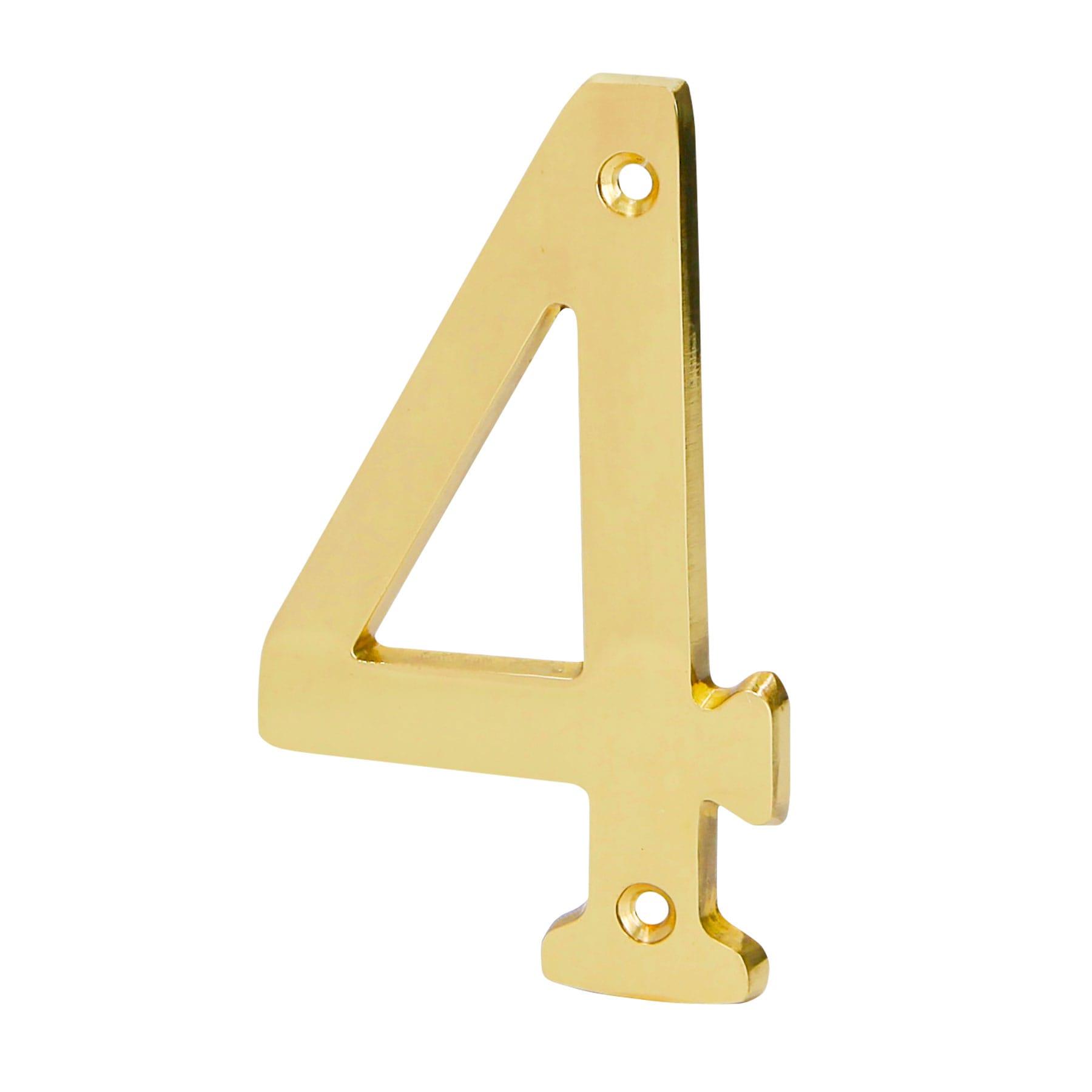 NÚMERO 4 DE LATÓN SÓLIDO 4', HERMEX