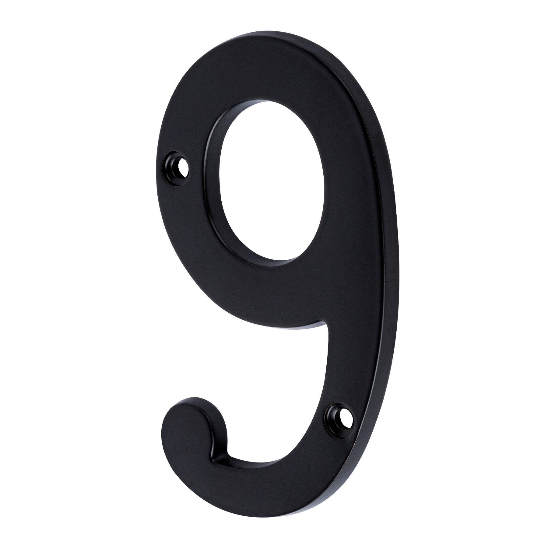NÚMERO 9 DE LATÓN SÓLIDO 4', NEGRO,  HERMEX