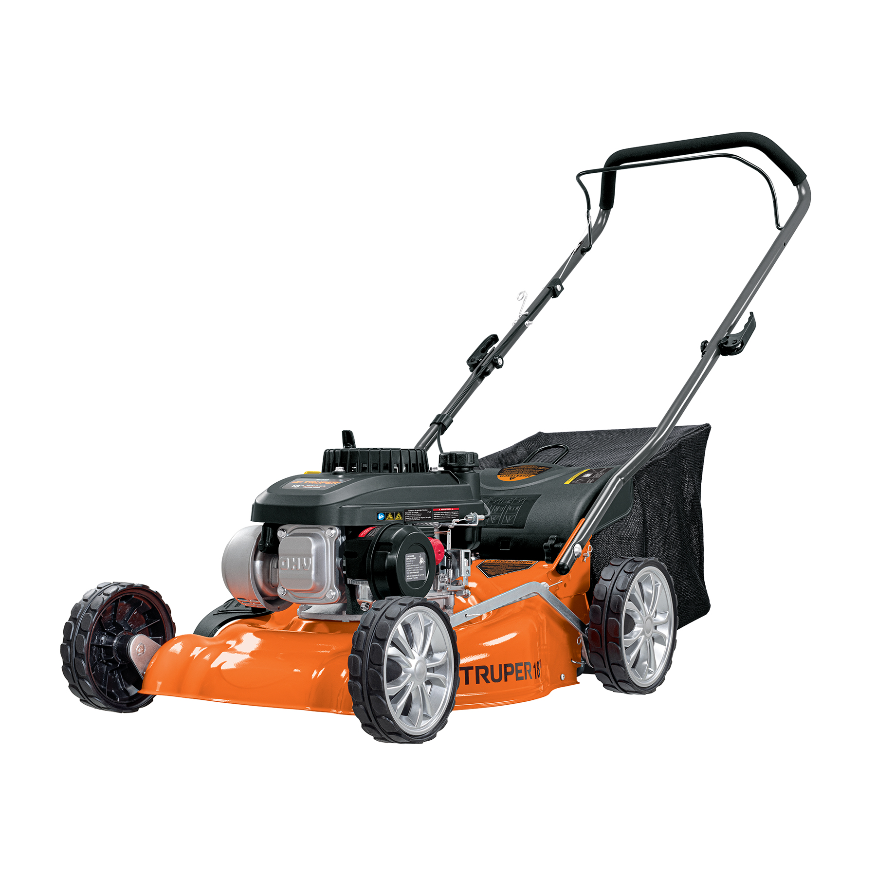 PODADORA CON MOTOR A GASOLINA DE 4 HP, 18' DE CORTE, TRUPER