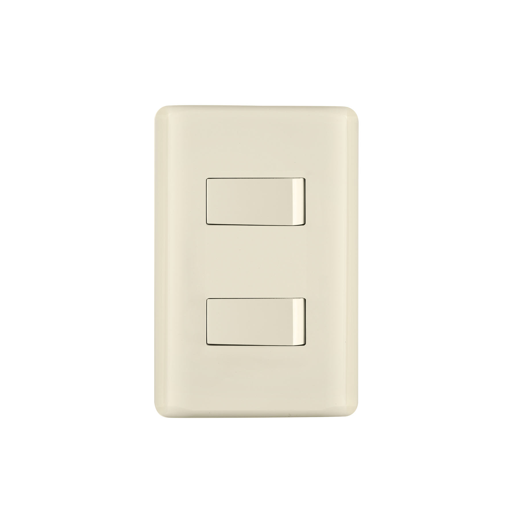 PLACA ARMADA, 2 INTERRUPTORES, MARFIL, VOLTECK