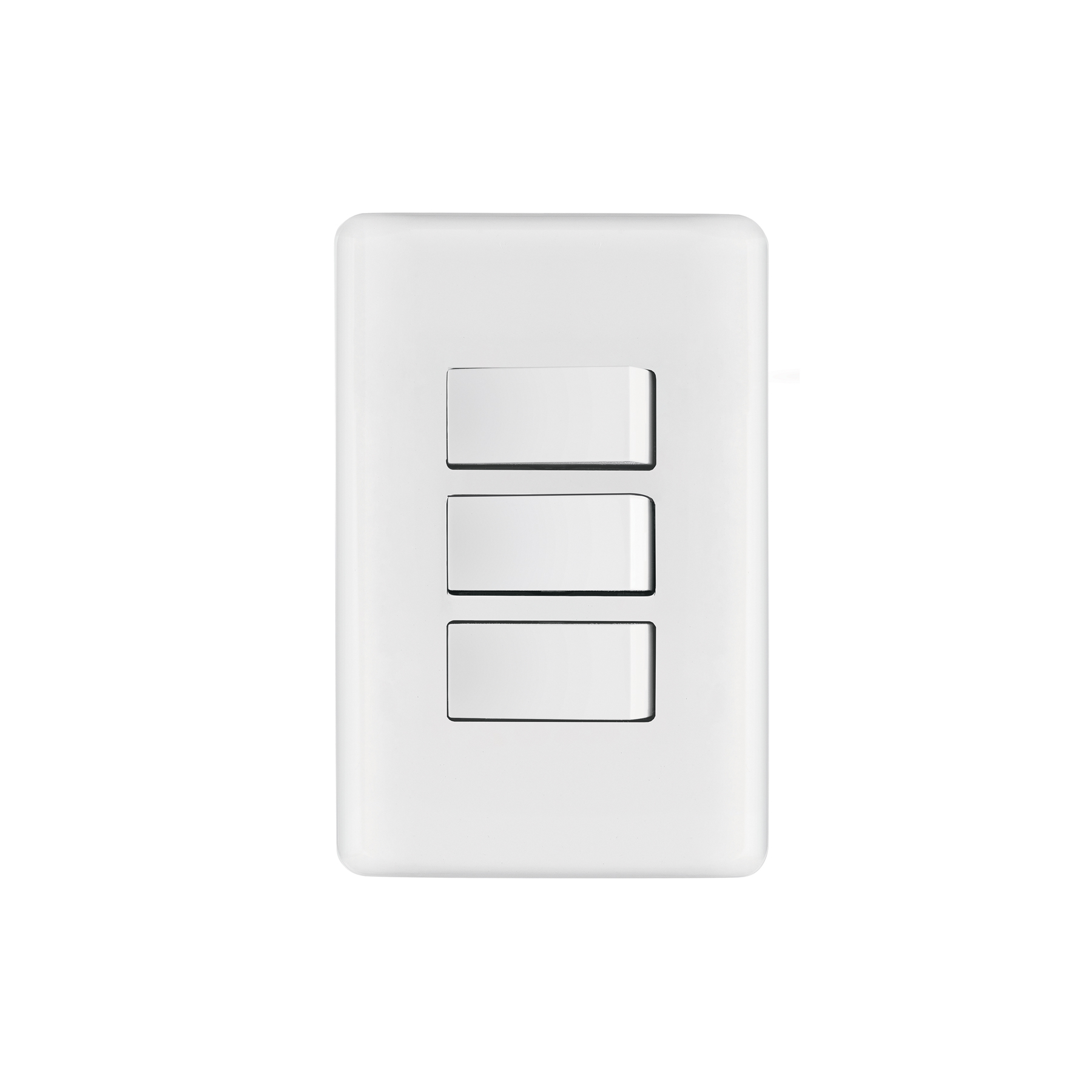 PLACA ARMADA CON 3 INTERRUPTORES SENCILLOS, VOLTECK BASIC